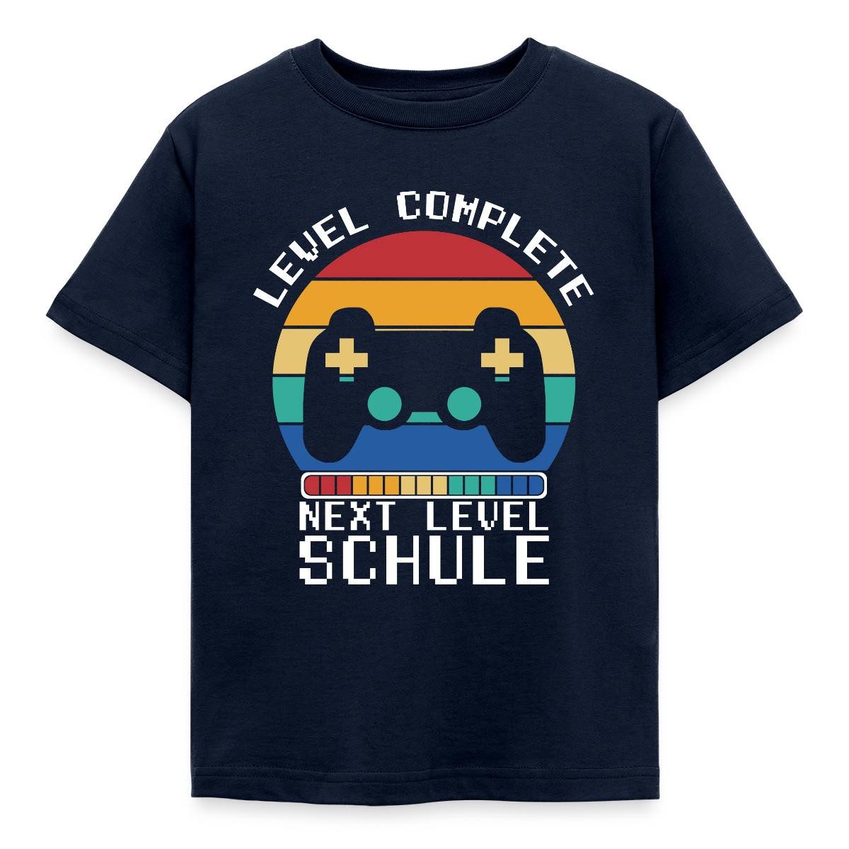 Spreadshirt T-Shirt Kita Abschluss Einschulung Next Level Schule Gaming Kinder T-Shirt (1-tlg) Fällt klein aus. Wir empfehlen, eine Größe größer zu bestellen.
