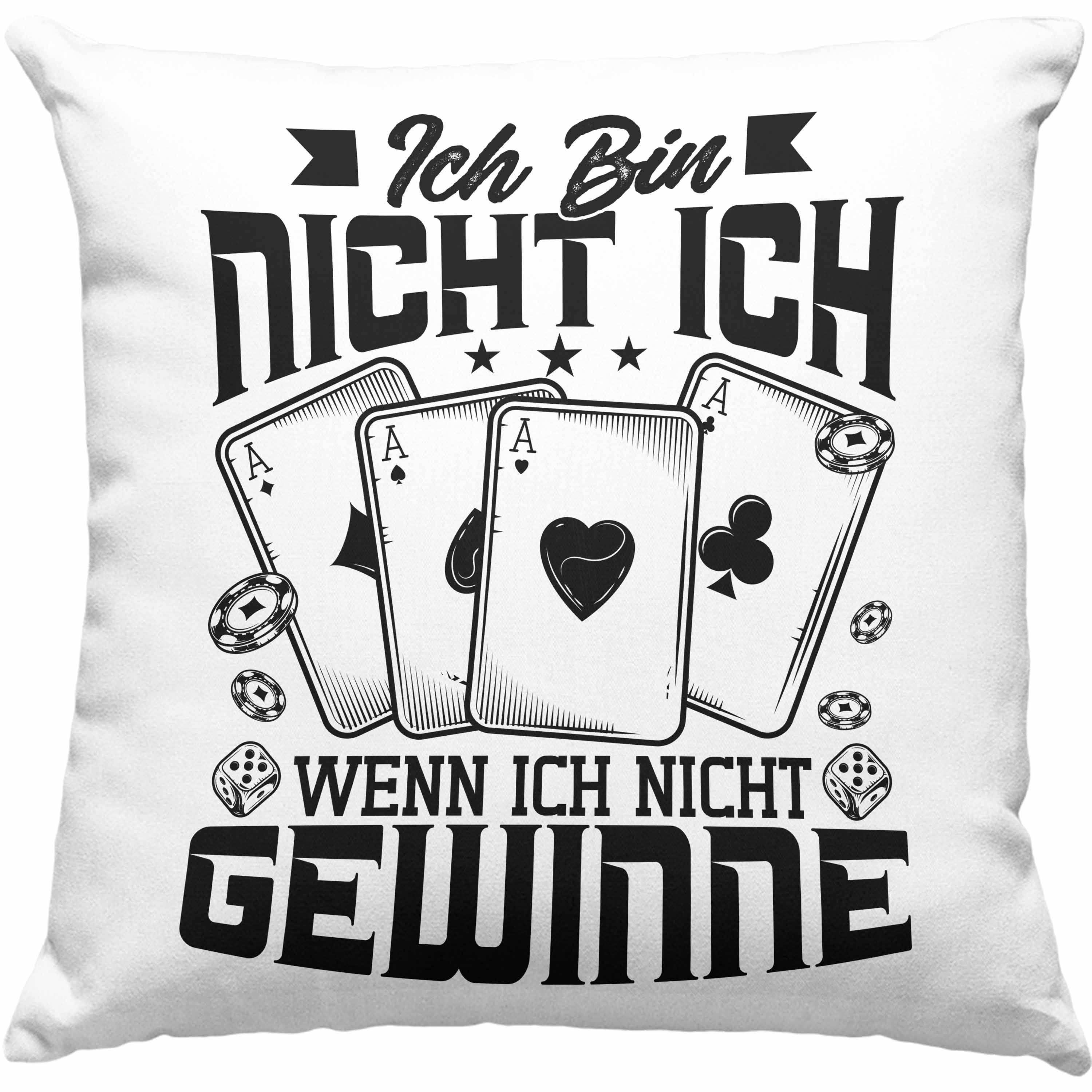 Dekokissen Trendation - Lustige Kissen für Pokerspieler Geschenk Pokern Kartenspi