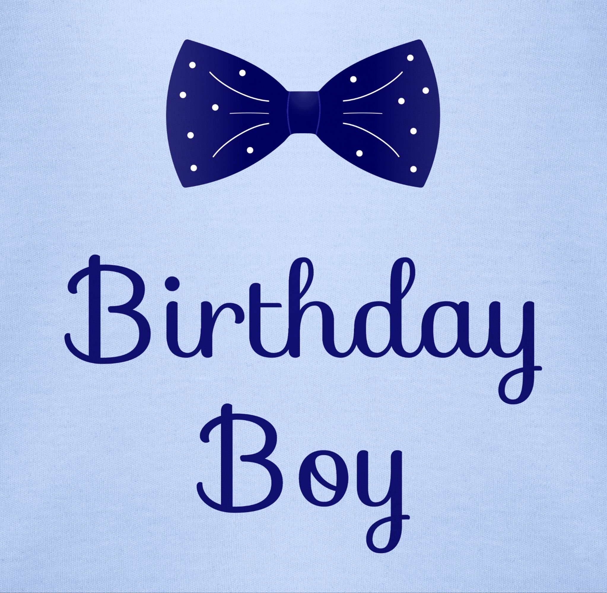 Shirtracer Shirtbody Birthday Fliege Boy Babys Geburtstag - Geschenk Babyblau für 2