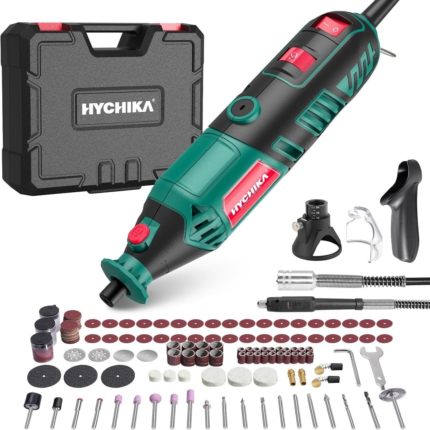 HYCHIKA BETTER TOOLS FOR BETTER LIFE Handkreissäge HYCHIKA 180W Variable Speed Rotary Tool &6.2A Mini Circular Saw