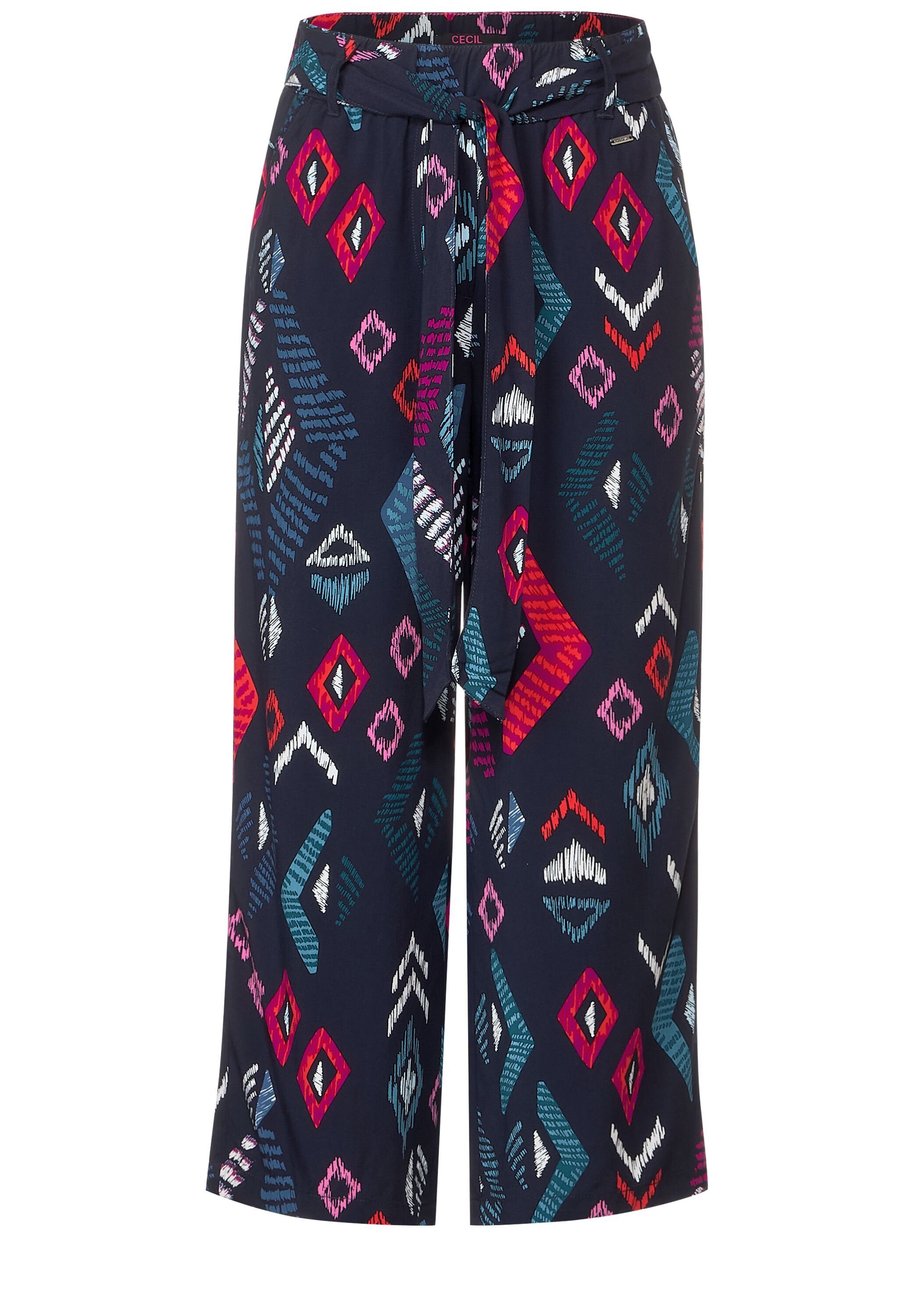 CECIL 3/4-Hose Elastikbund mit Stoffgürtel