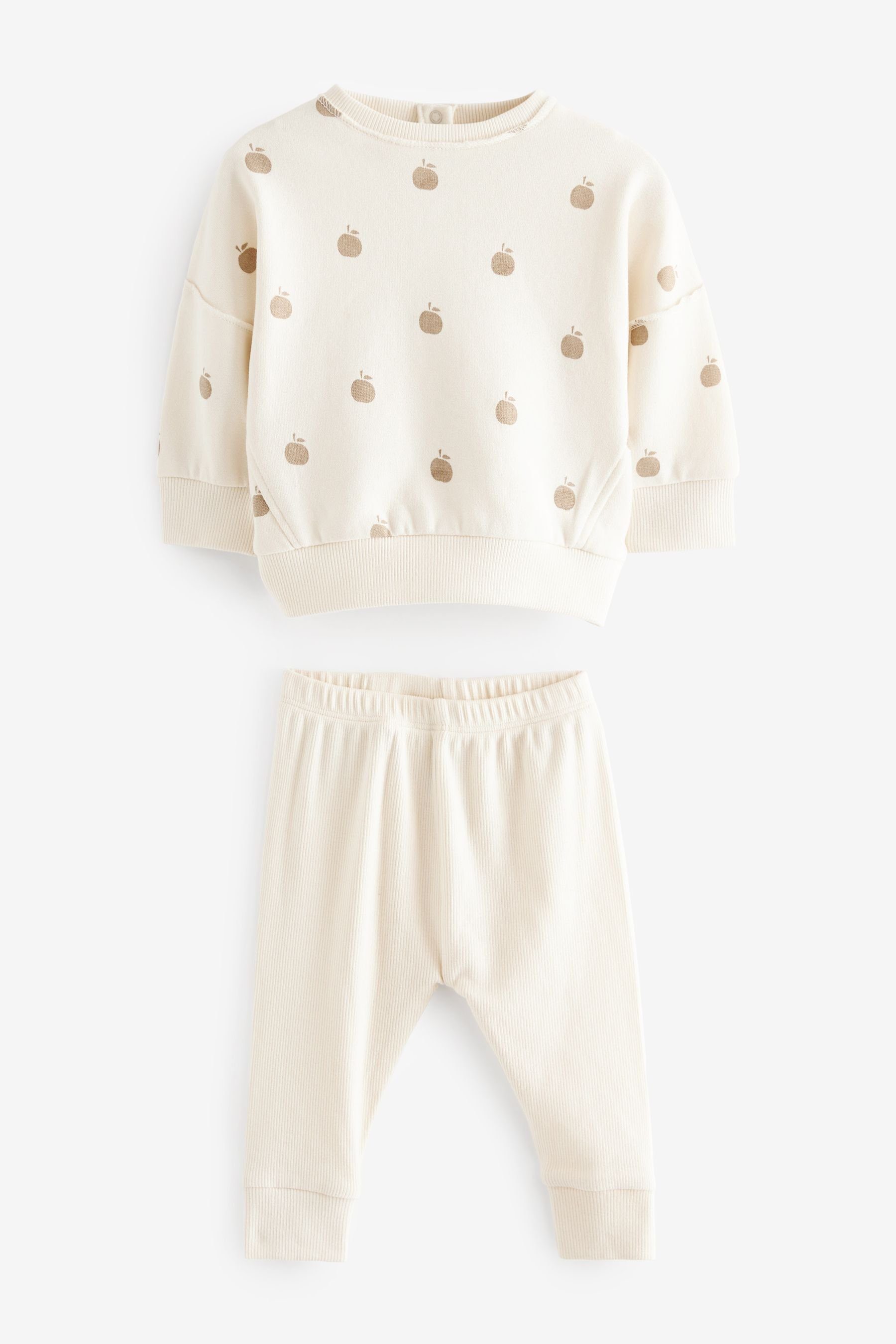 Next Shirt & Leggings Baby-Set mit Pullover und Leggings (2-tlg) Ecru White