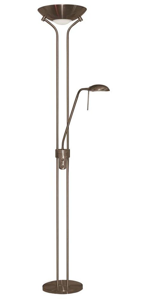 Searchlight Stehlampe Mutter-und-Kind-Stehlampe - Antikes Messingmetall und Glas, ohne Leuchtmittel