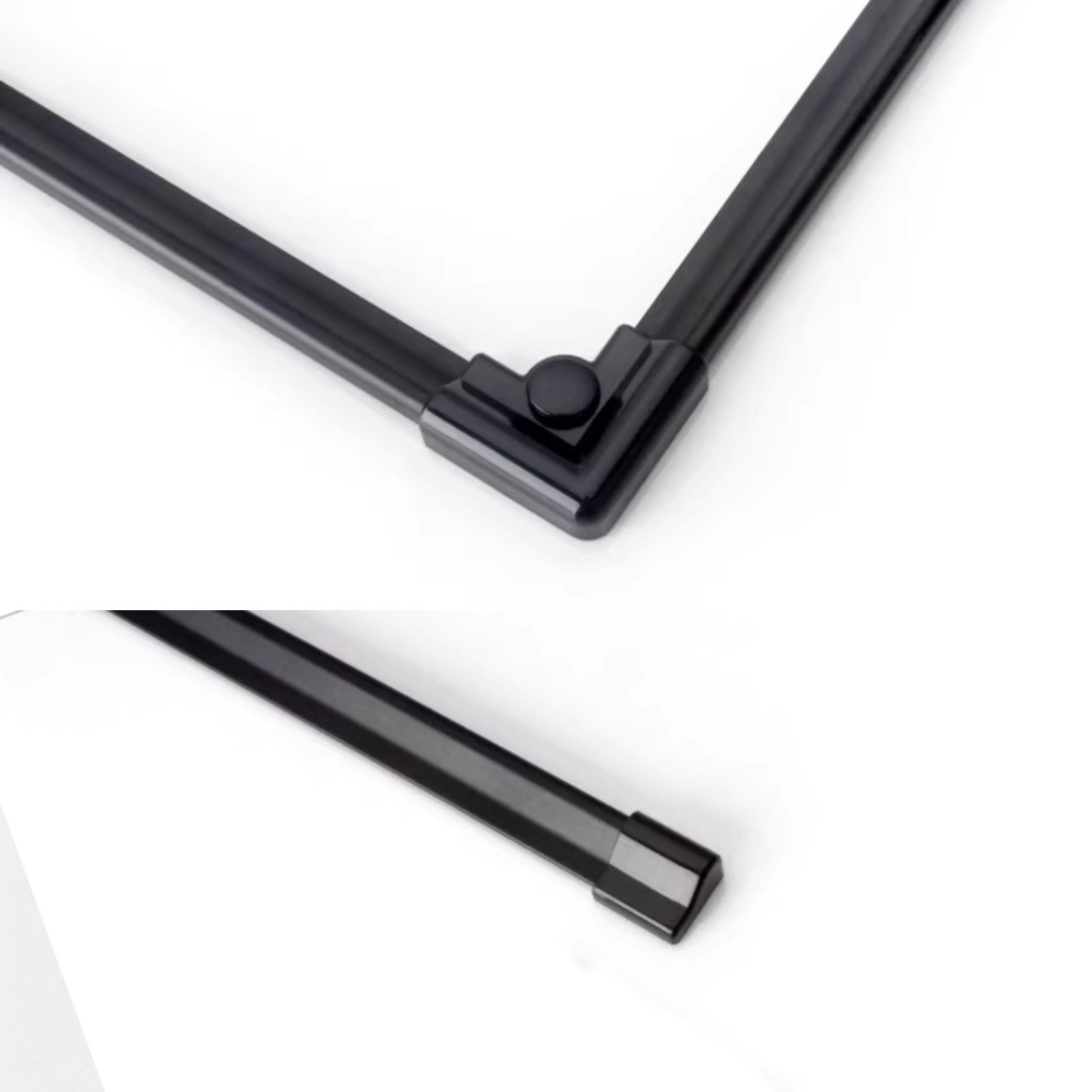 WITEN&NOCK Duschdichtung 100/120 Aluminium Schwallschutzleisten Dusche Endstücke Verbinder Set, L: 100 cm