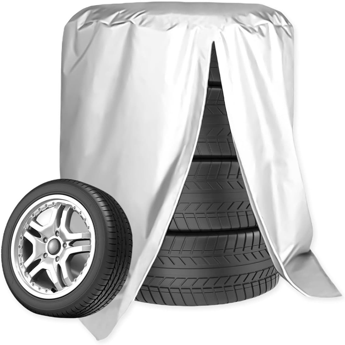 FELIXLEO Golfreisetasche Auto Reifentasche Wasserdicht Staubdicht 4 Reifen 73x110 cm Lagerung (1-tlg)