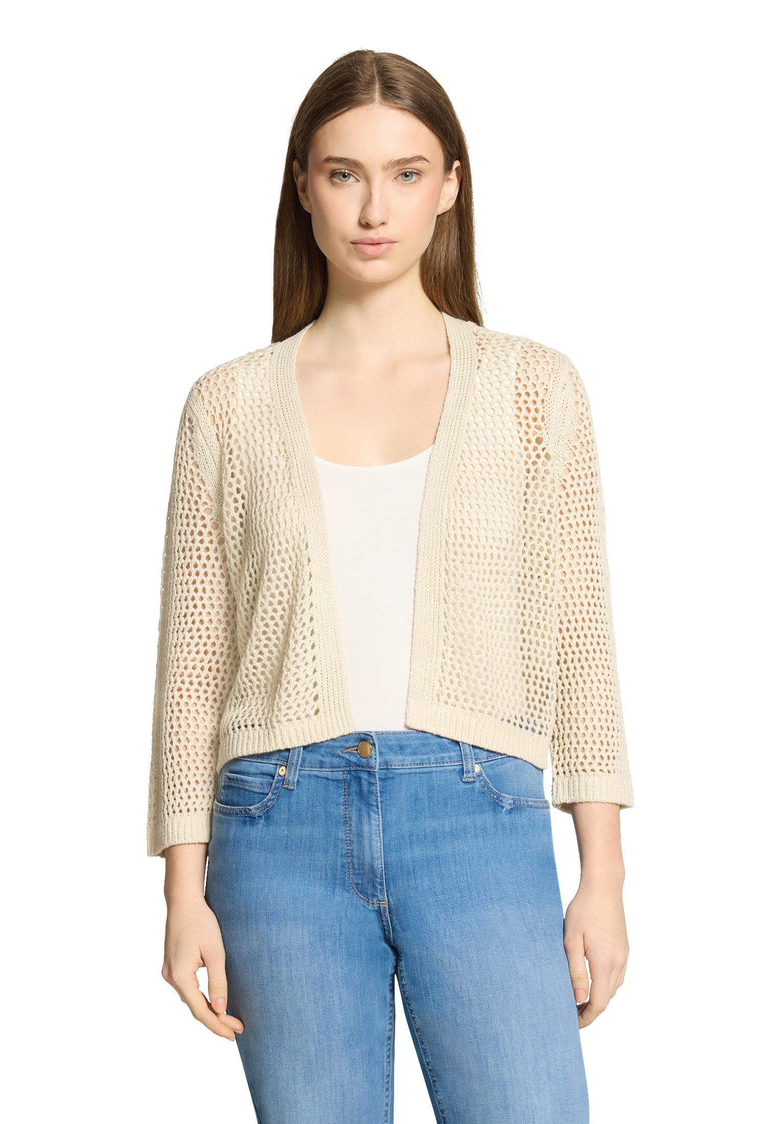 Betty Barclay Strickjacke Damen mit Lochmuster (1-tlg)