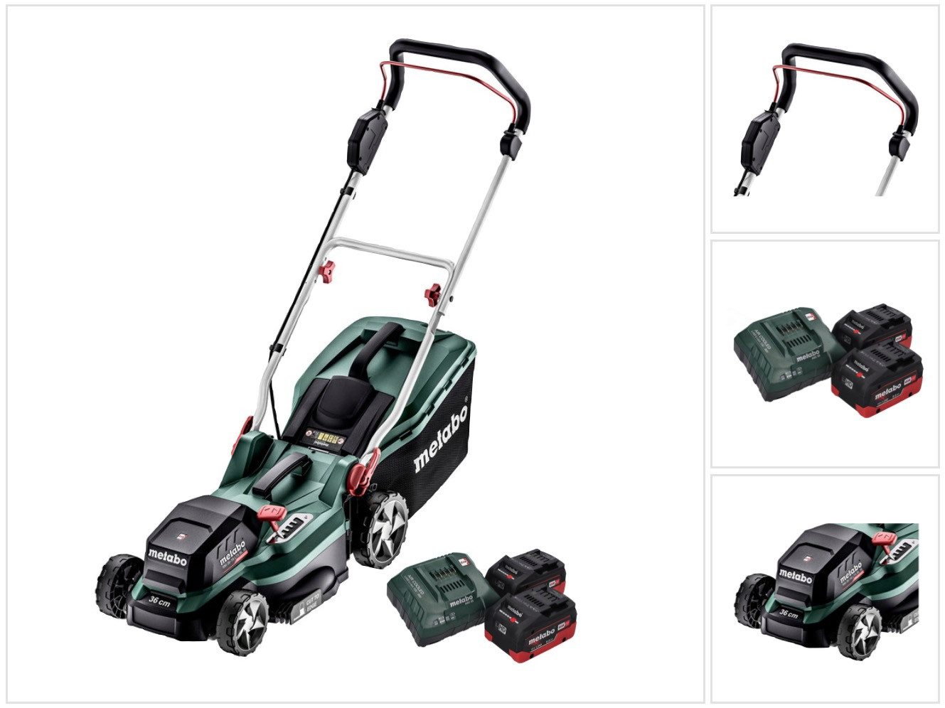 metabo Akkurasenmäher RM 36-18 LTX BL 36 Akku Rasenmäher 36 V (2x 18 V) LTX Brushless + 2