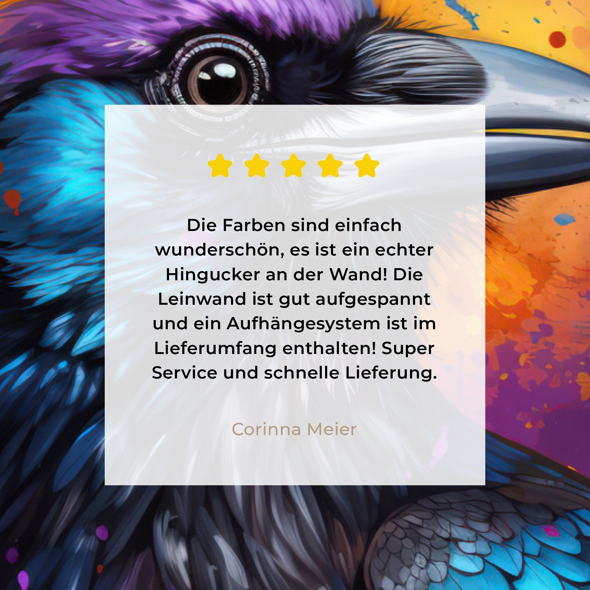 Wandbild - St), (1 30x20 cm - Wanddeko, OneMillionCanvasses® Schwarz Tiere, Leinwandbilder, - Leinwandbild - Graffiti Aufhängefertig, Krähe Vogel