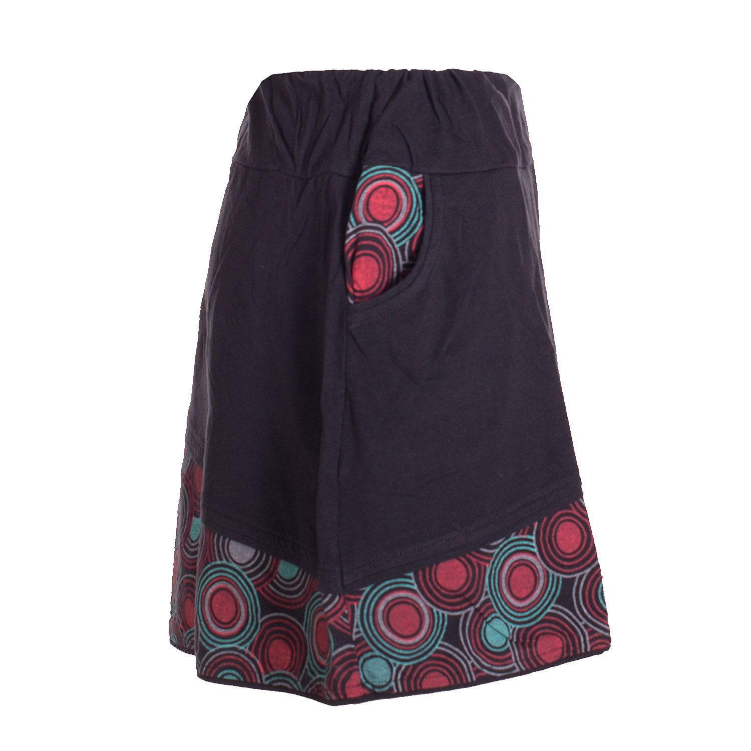 Vishes Minirock Kurzer Rock Damen Mini-Rock Polka Dot Röcke, retro 70er 80er Elfen, Boho, Hippie, Festival-Rock