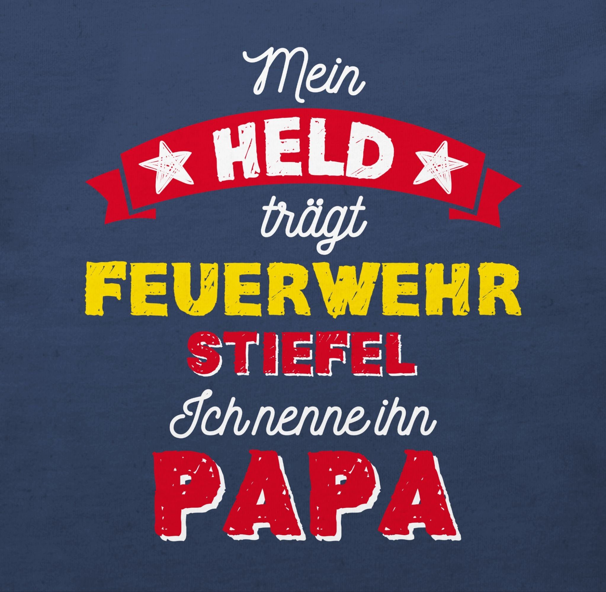 trägt T-Shirt Vatertag 1 Navy Mein Blau Baby Shirtracer Held Feuerwehrstiefel Geschenk
