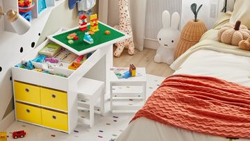 SoBuy Kindersitzgruppe KMB75, Kindertisch mit 2 Stühlen Kindersitzgruppe Spieltisch Kinder Tisch Set