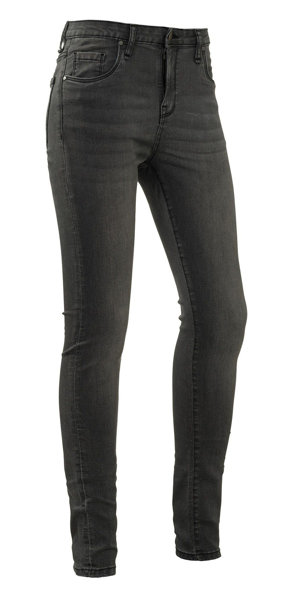Maison de Paris 5-Pocket-Hose Damen Jeans Hose Kate - Figurbetonende Jeanshose im Five-Pocket-Stil grau X45