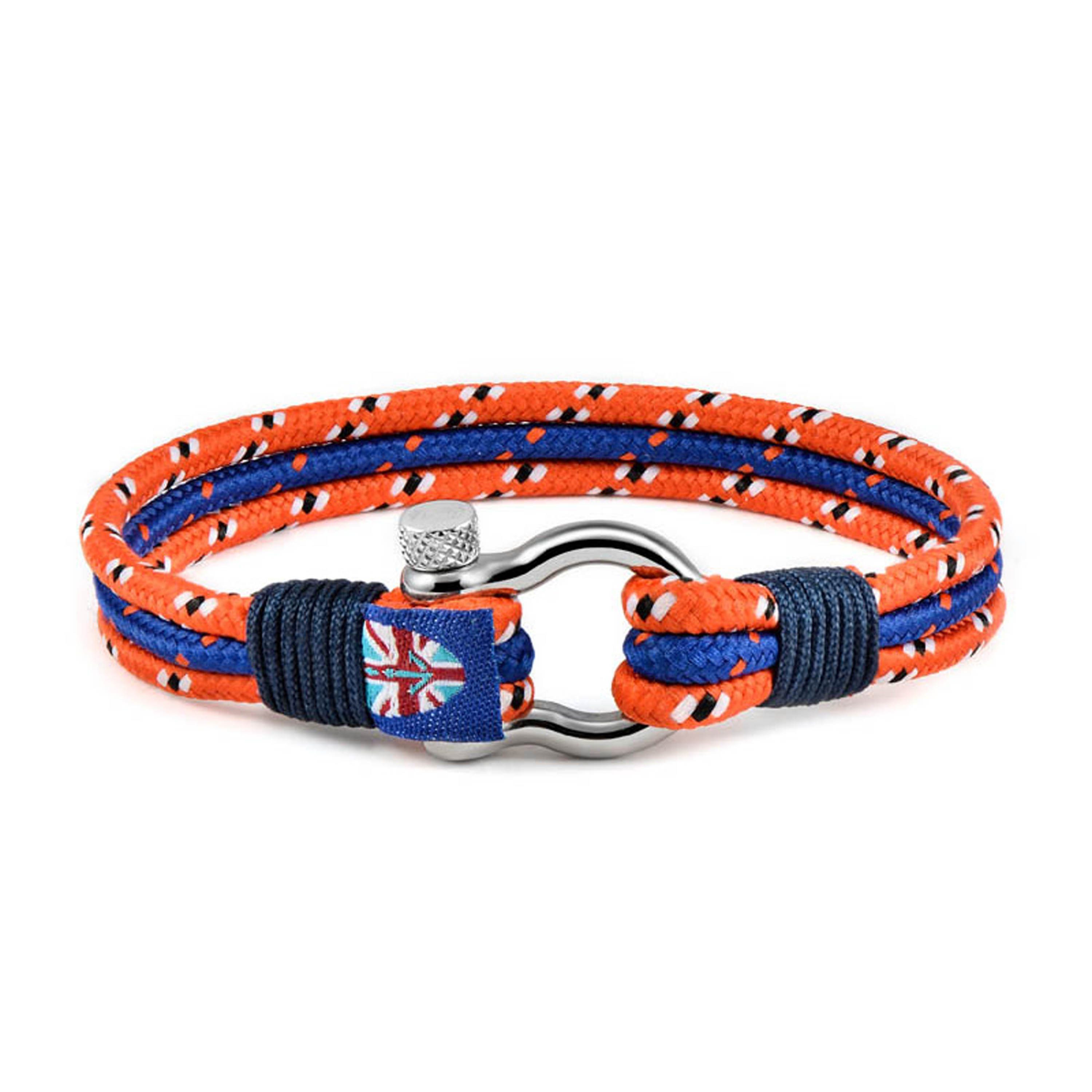 UNIQAL.de Armband Maritime Armband aus Segeltau "SUNSET" nautics, Schäckel verschluss (Edelstahl, Segeltau, Casual nautics style, handgefertigt) Neptune