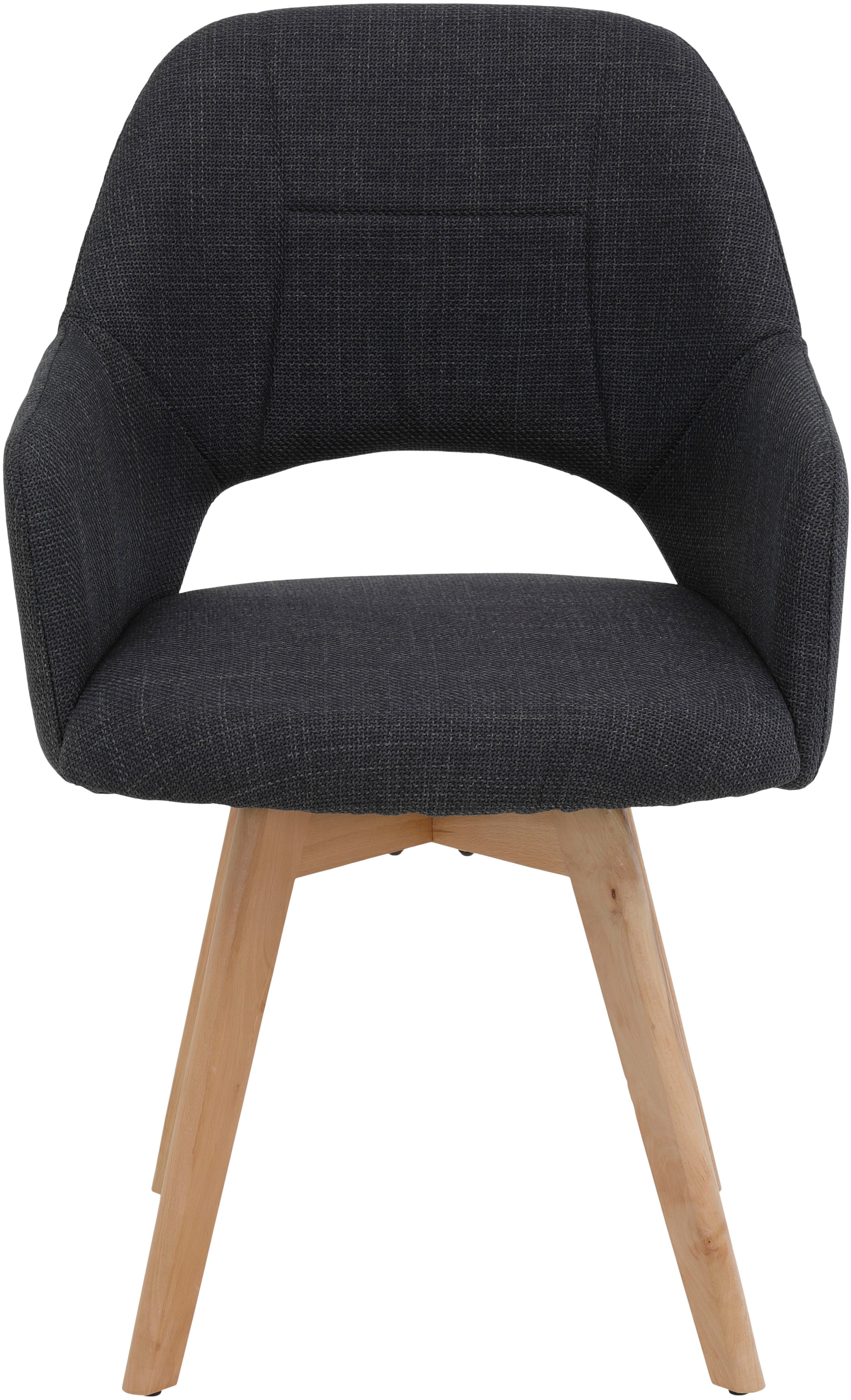 HELA 4-Fußstuhl STADE (Set, 2 St), 360° drehbar,Massivholz 4-Fuß,Armlehnen, günstig online kaufen