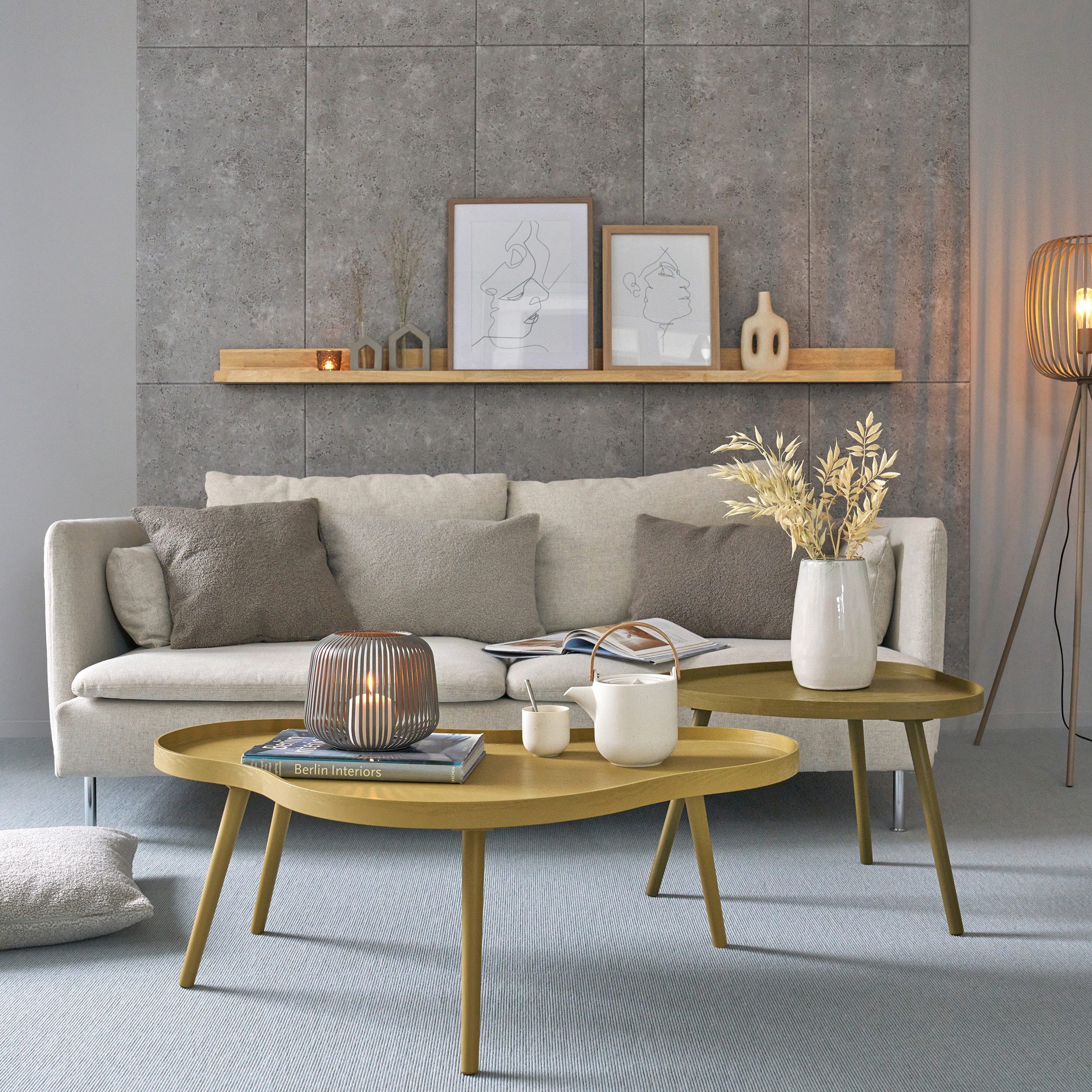 Decosa Wandpaneel Decosa Wandpaneel Beton XL, 100 x 50 cm, BxL: 50x100 cm, (2-tlg)