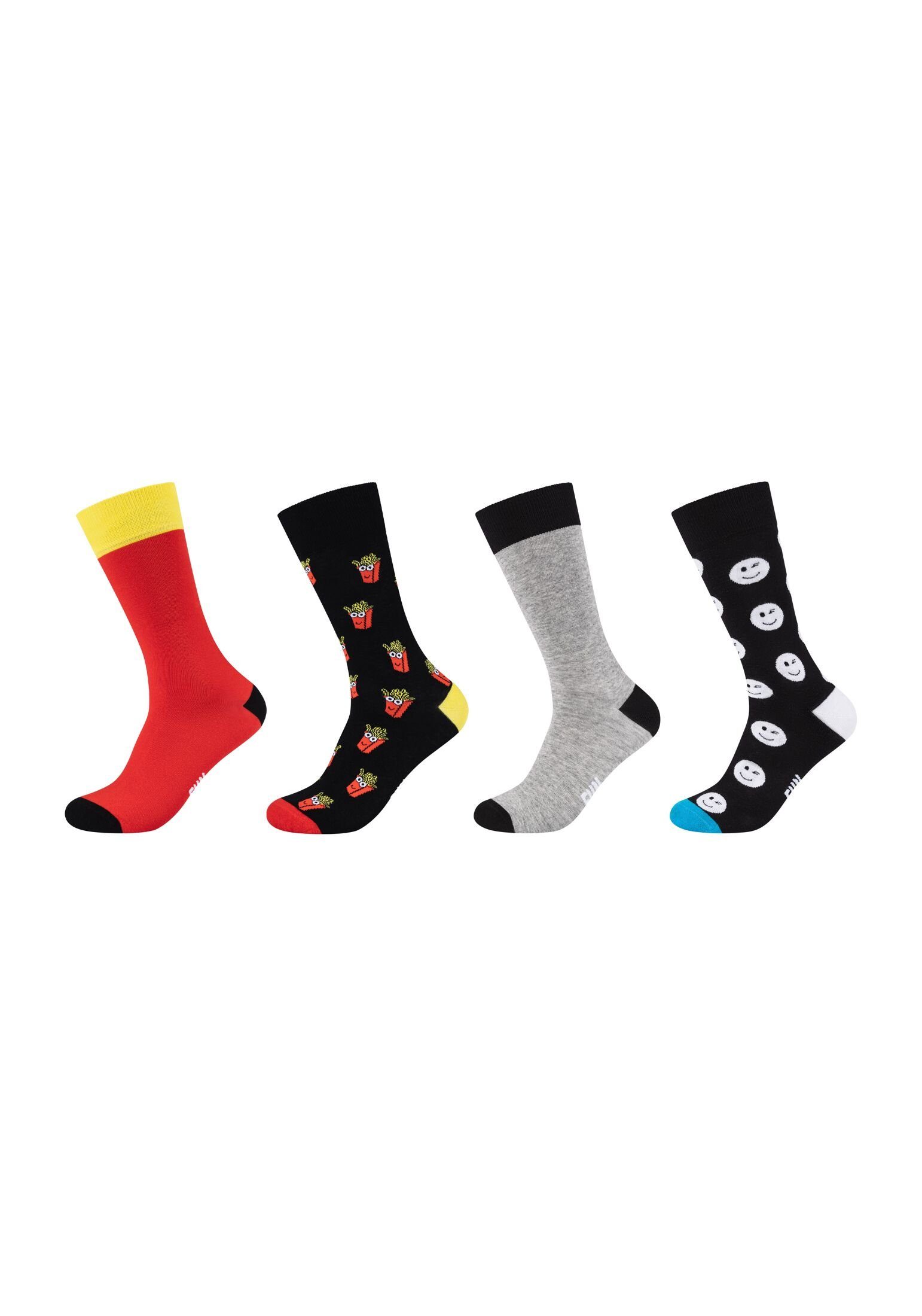 Fun Socks red Socken 4er Socken Pack