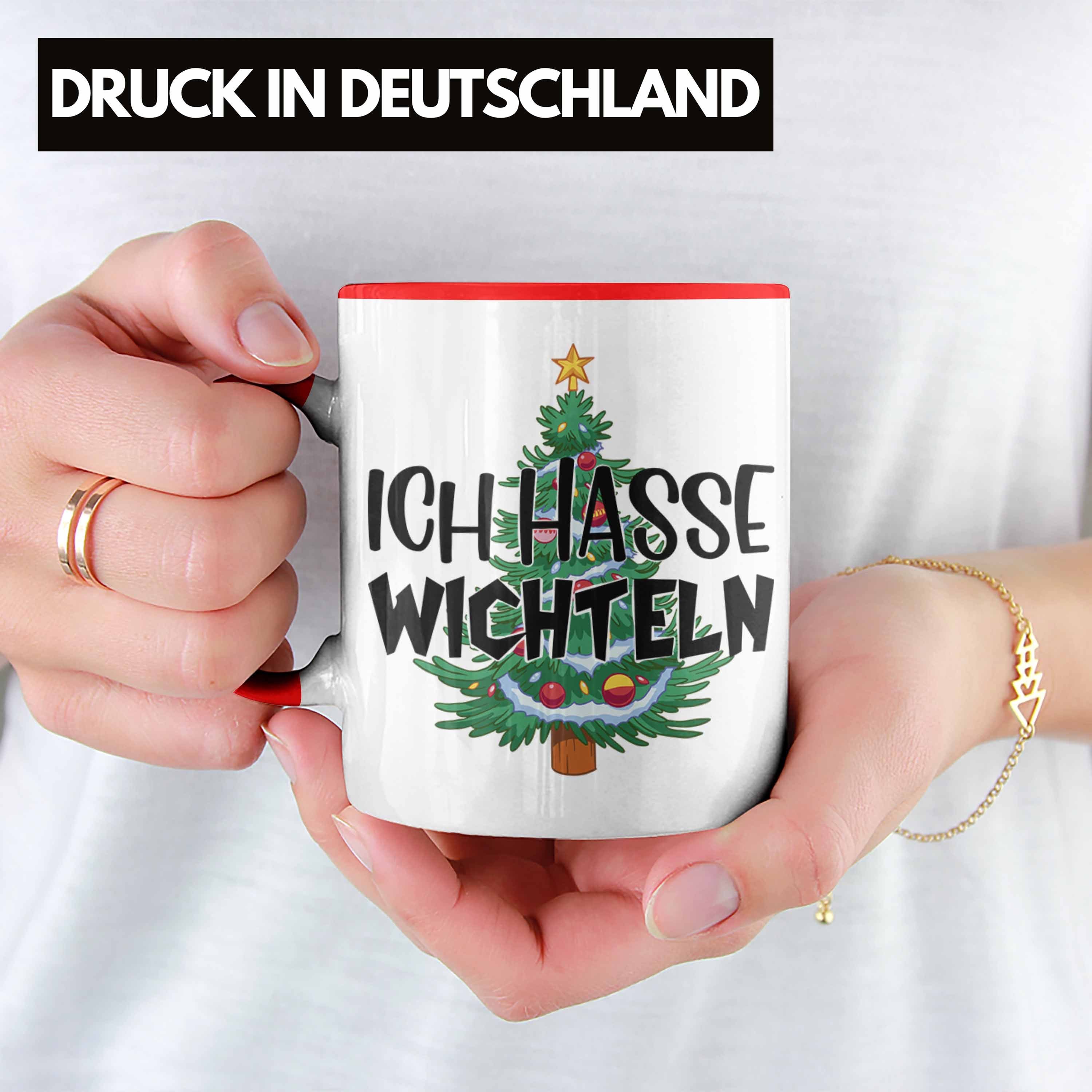 Trendation Wichteln Frauen für Geschenk Kollegen Weihnach Schrott-Wichtelgeschenk Tasse