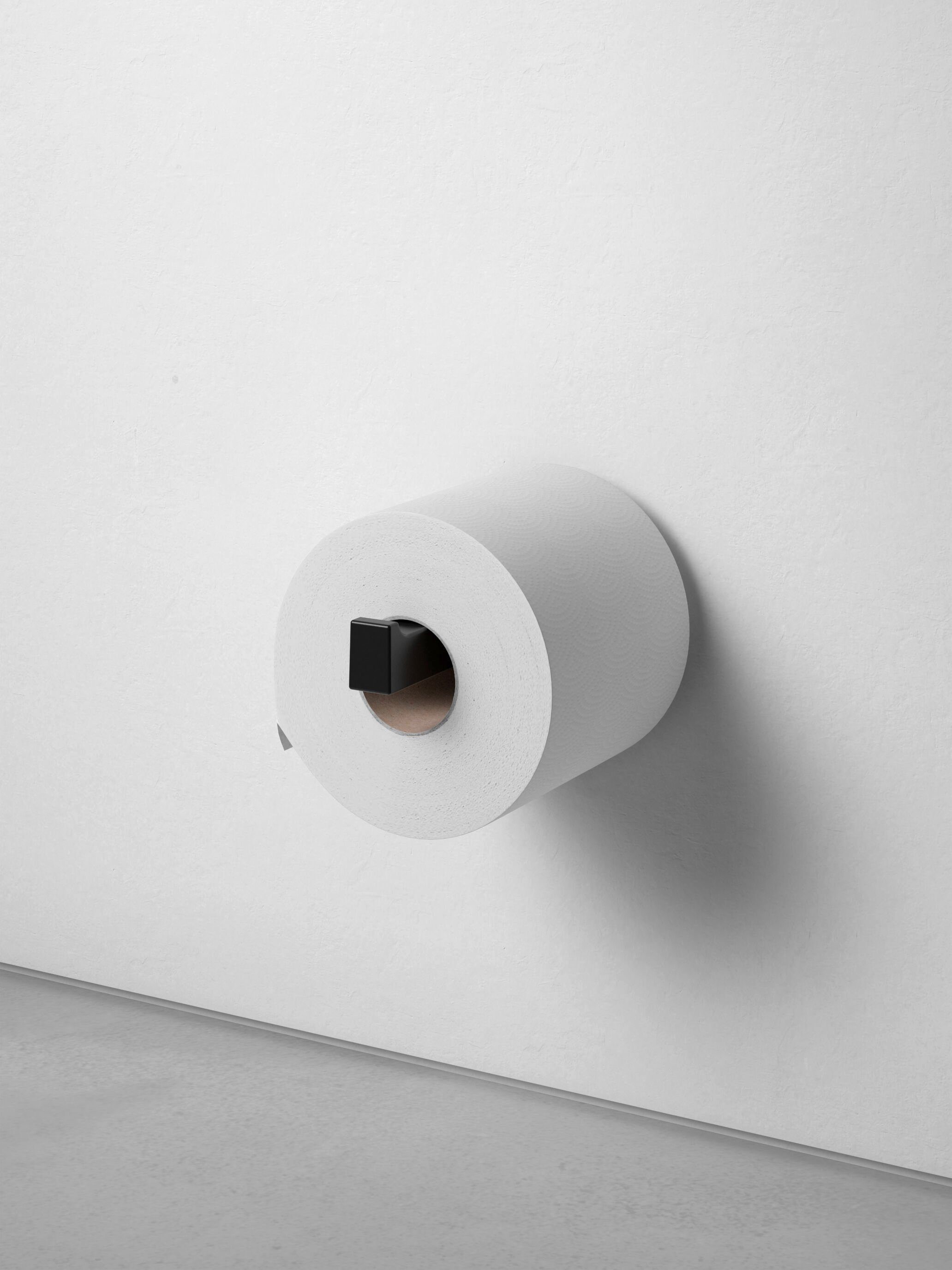 Keuco Toilettenpapierhalter Edition 11, Ersatz-Rollenhalter aus Metall, schwarz-matt, WC-Rollenhalter, 1 Rolle
