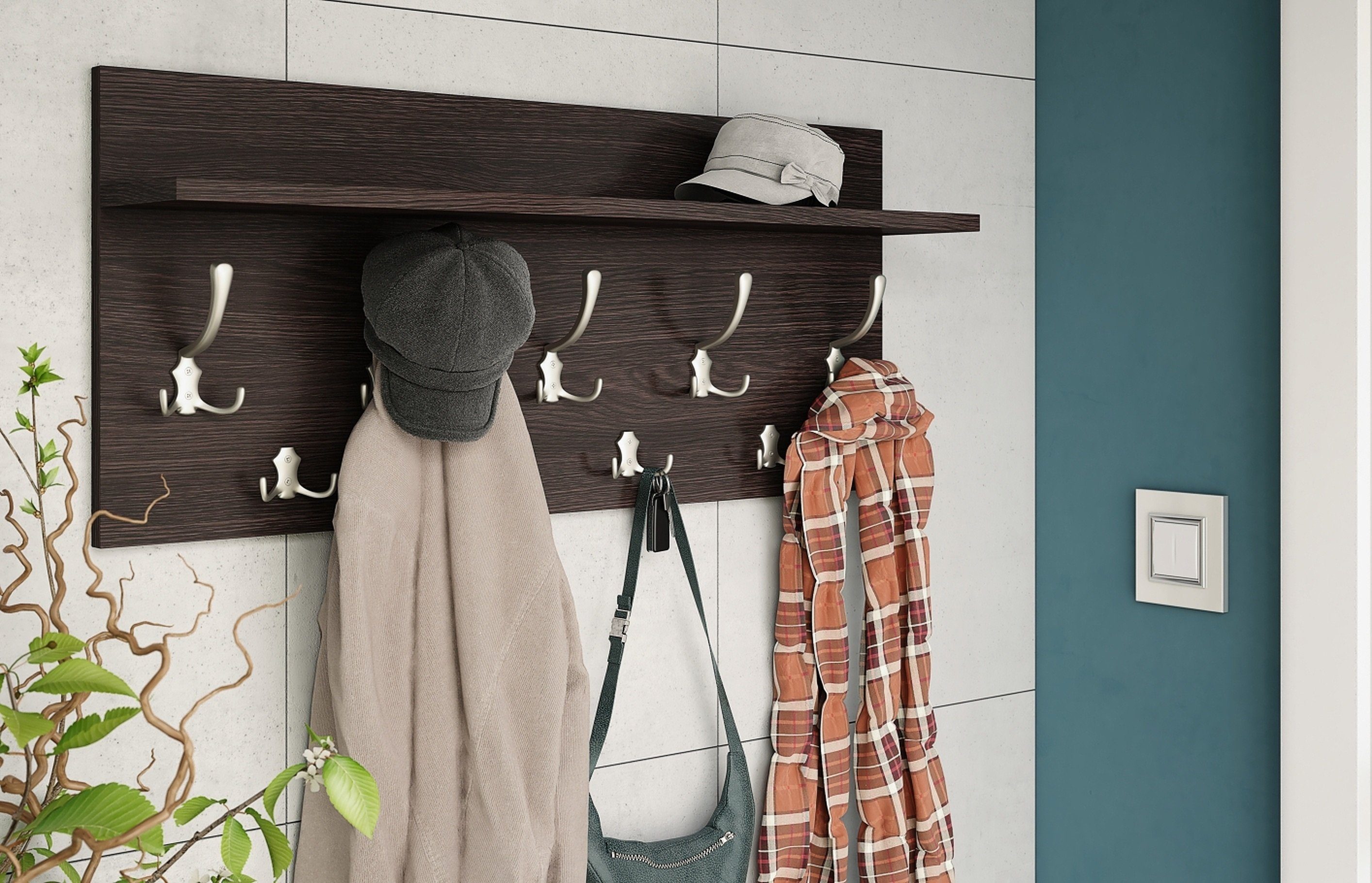 designimpex Garderobenpaneel Garderobe 90 x 40 günstig online kaufen