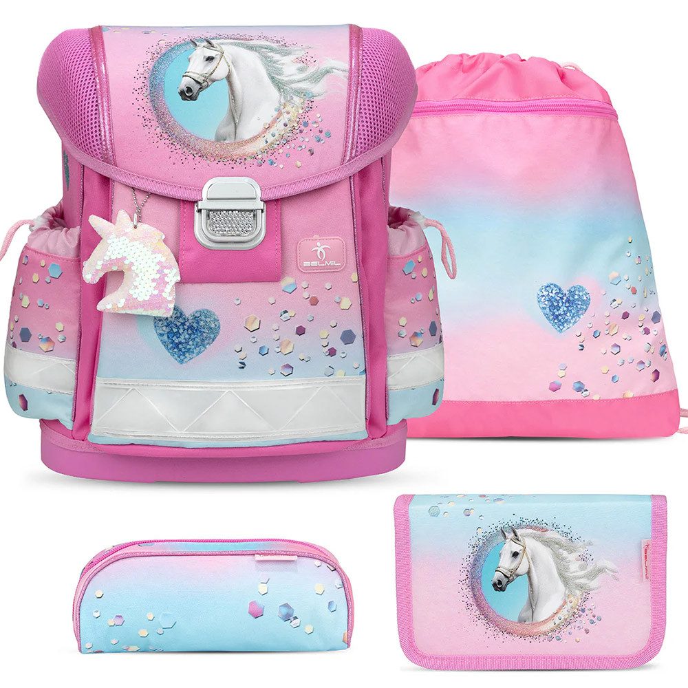 Belmil Schulranzen Set Classy 10-teilig 2026 Mädchen Horse Dreams Hooves Pinky