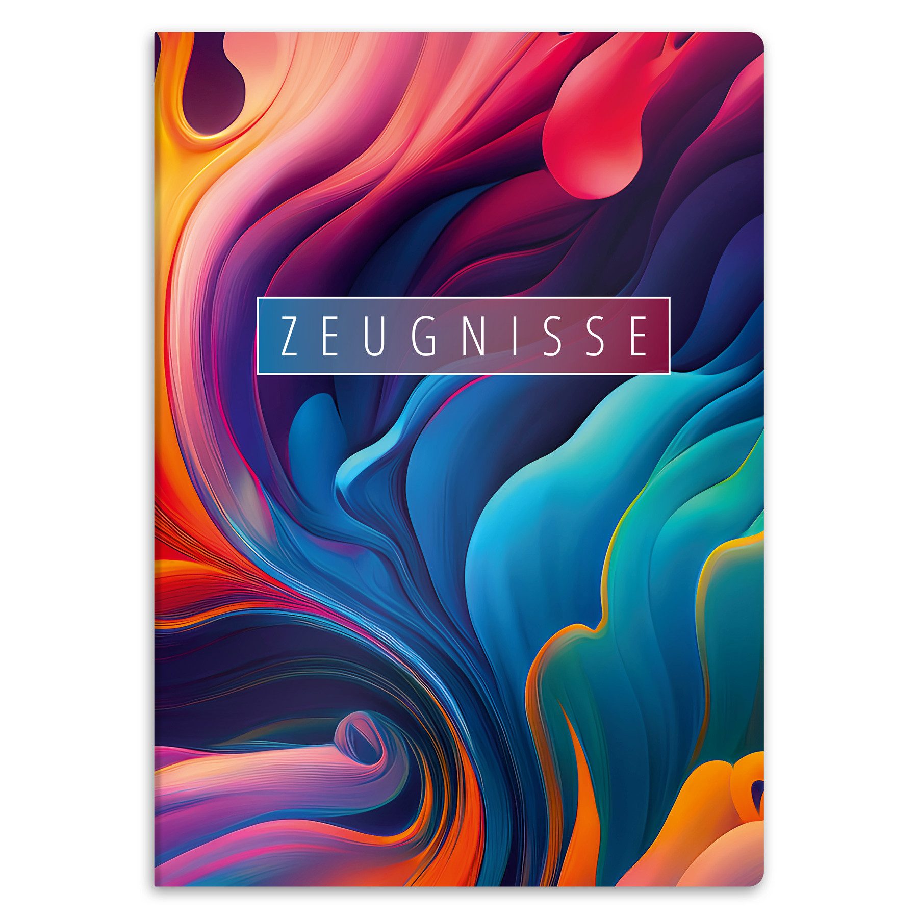 itenga Organisationsmappe itenga Zeugnismappe A4 Kunststoff Sichtbuch Motiv Farbkleckse