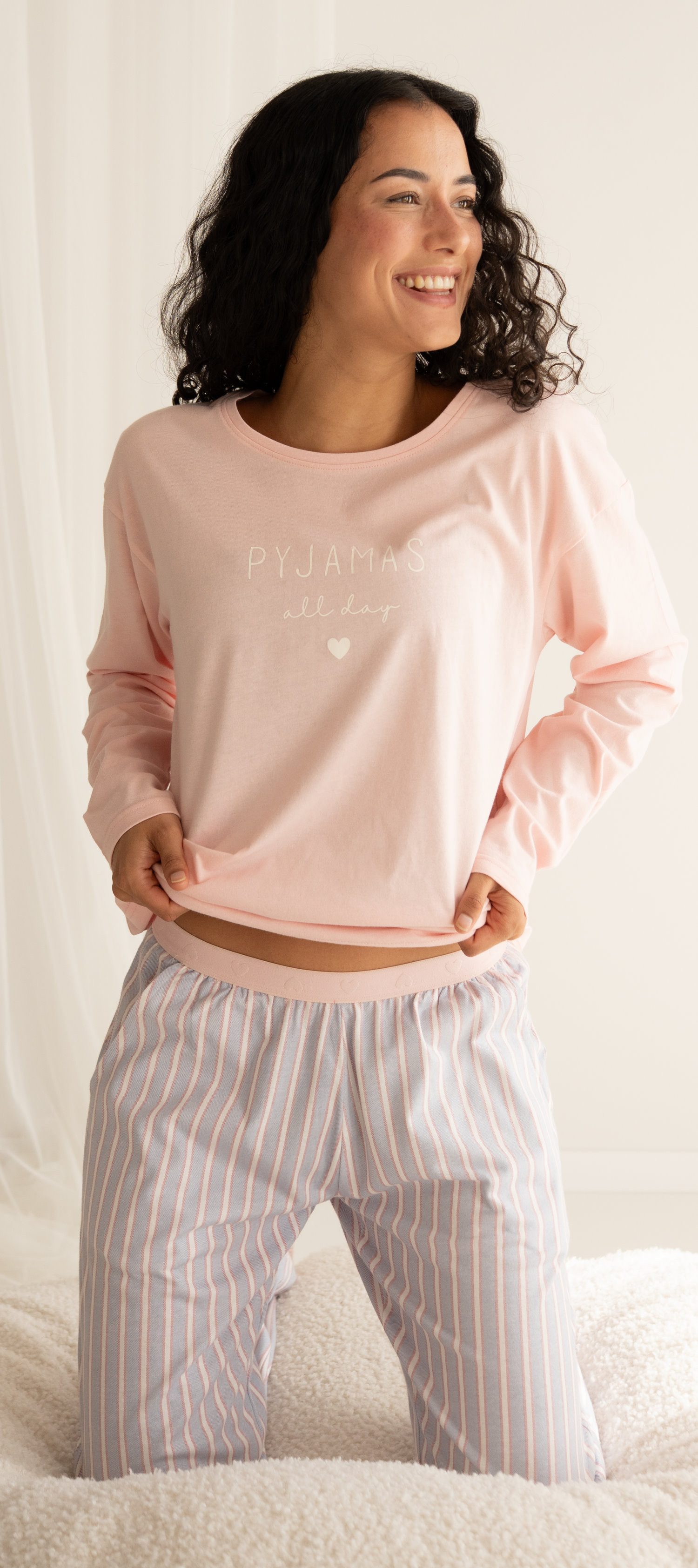 By Louise Schlafanzug Damen Pyjama modisch (2 tlg) Baumwolle – Bild 4 von 4