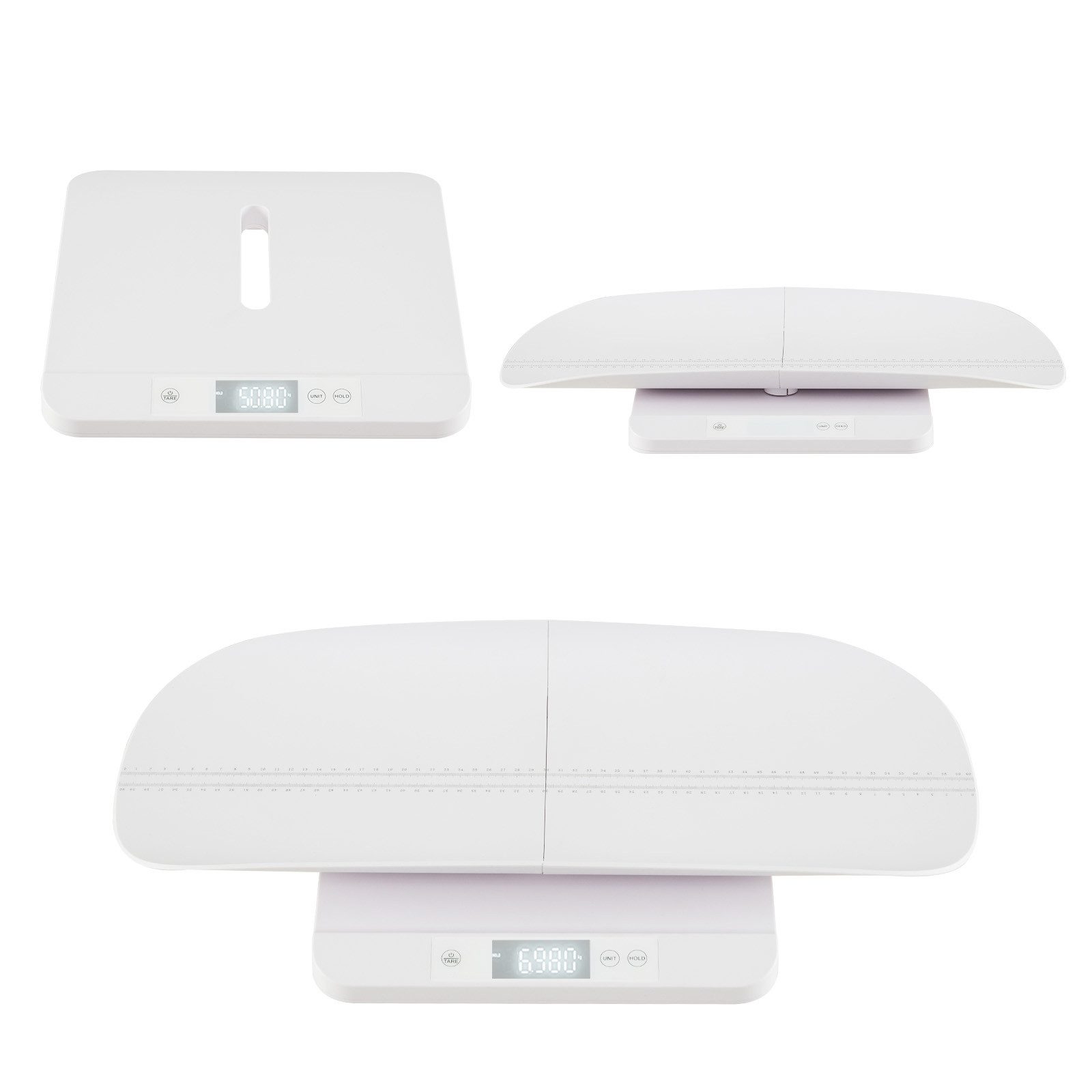 COSTWAY Personenwaage, 1-tlg., Babywaage, digital, Tierwaage, mit abnehmbarem Tablett