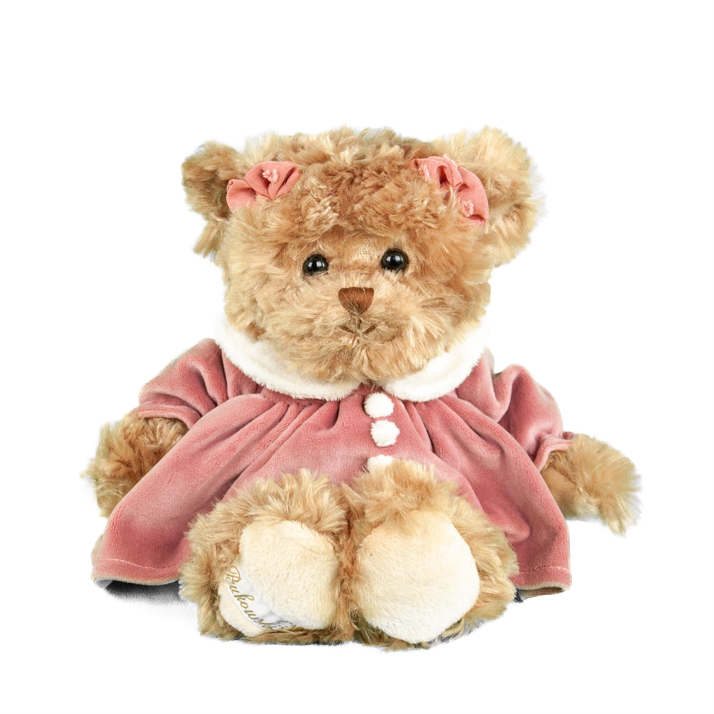 Bukowski Kuscheltier Teddybär Geraldine 25 cm rosa Kleid