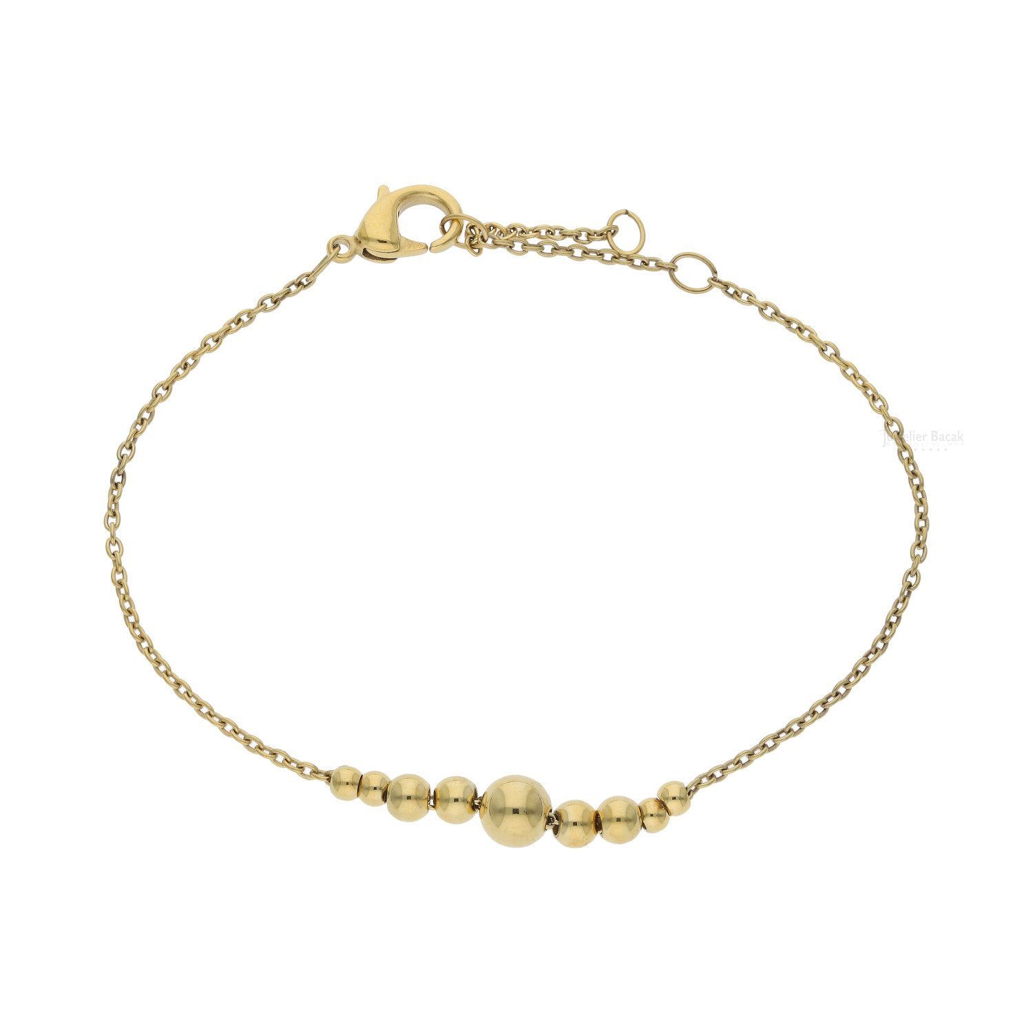 Boccia Boccia Damen Armband 03075-02 Titan, Gold plattiert, Kugeln (kein Set, 1-tlg., kein Set)