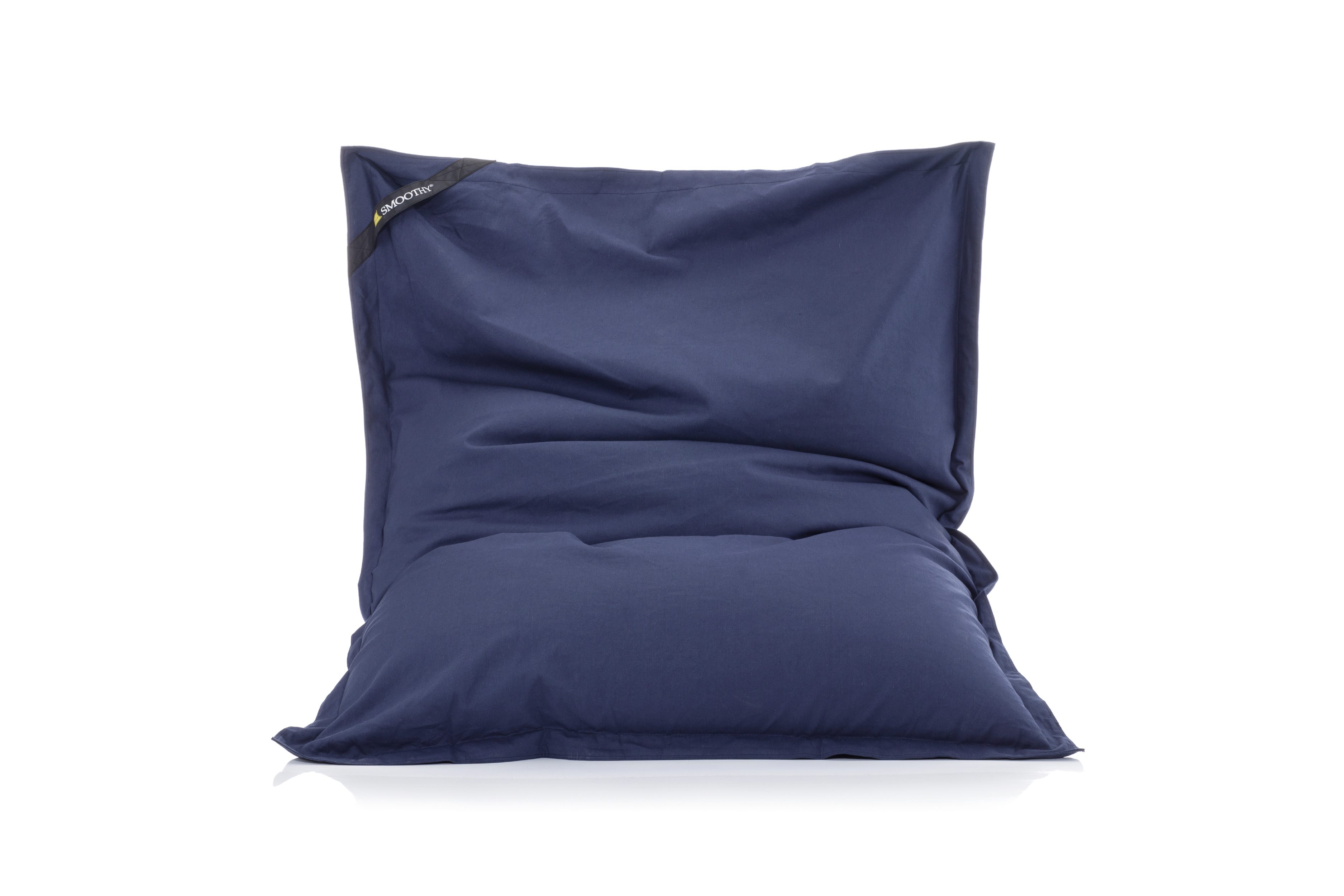 x (180 Riesensitzsack Cotton Sessel 140 aus cm), Sitzkissen XXL Baumwolle Smoothy Sitzsack Indoor Blau