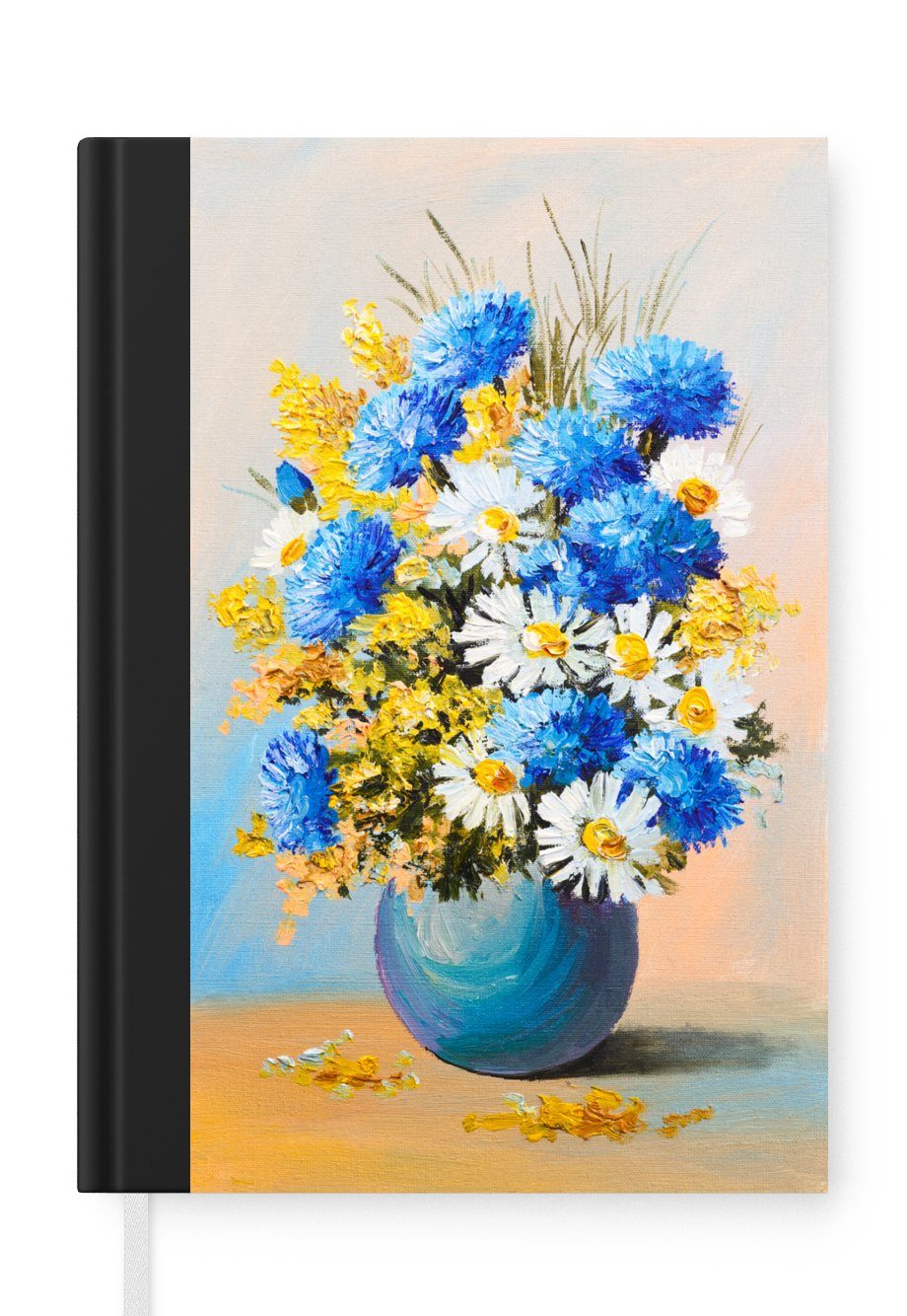 MuchoWow Notizbuch Sommerblumen - Ölfarben, Journal, Merkzettel, Tagebuch, Notizheft, A5, 98 Seiten, Haushaltsbuch