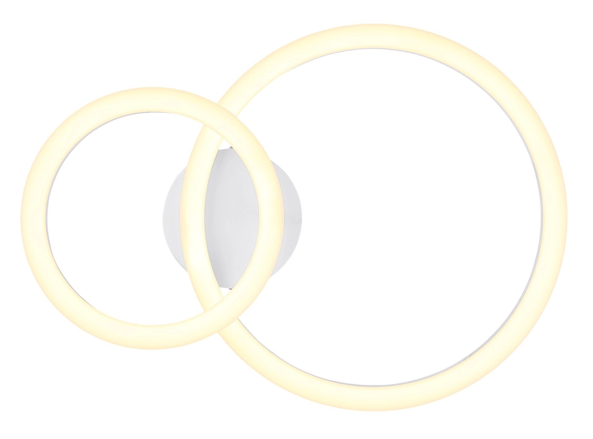 GLOBO LIGHTING LED Deckenleuchte ADDA, LED fest integriert, Warmweiß, Deckenlampe, rund, Wohnzimmer, Schlafzimmer