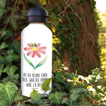 Mr. & Mrs. Panda Trinkflasche Hummel Blume - Weiß - Geschenk, Flauschig, Gute Laune, Tiermotive, Ti, Mundstück mit Deckel