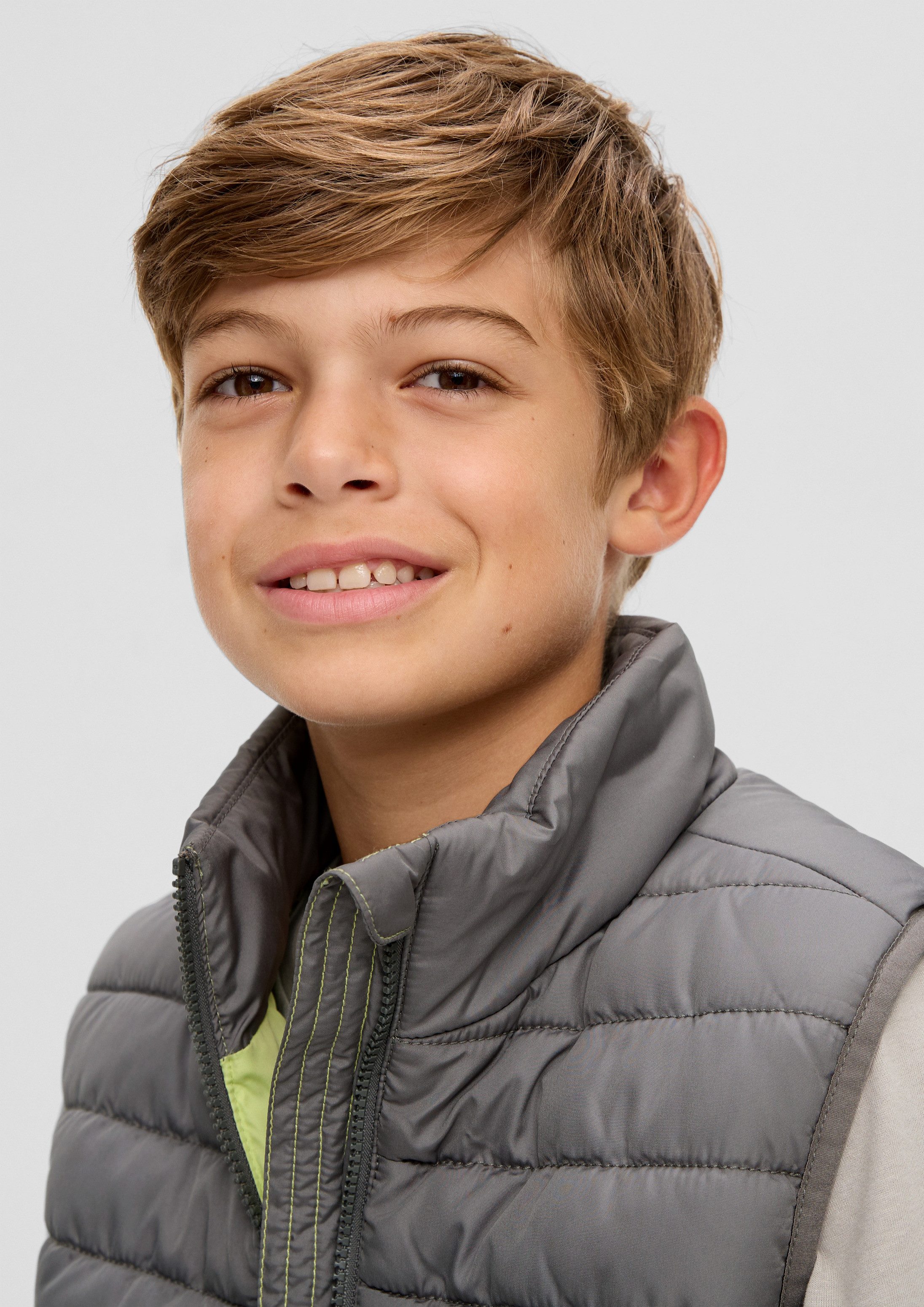 s.Oliver Outdoorjacke Outdoor-Weste Steppweste mit Stehkragen