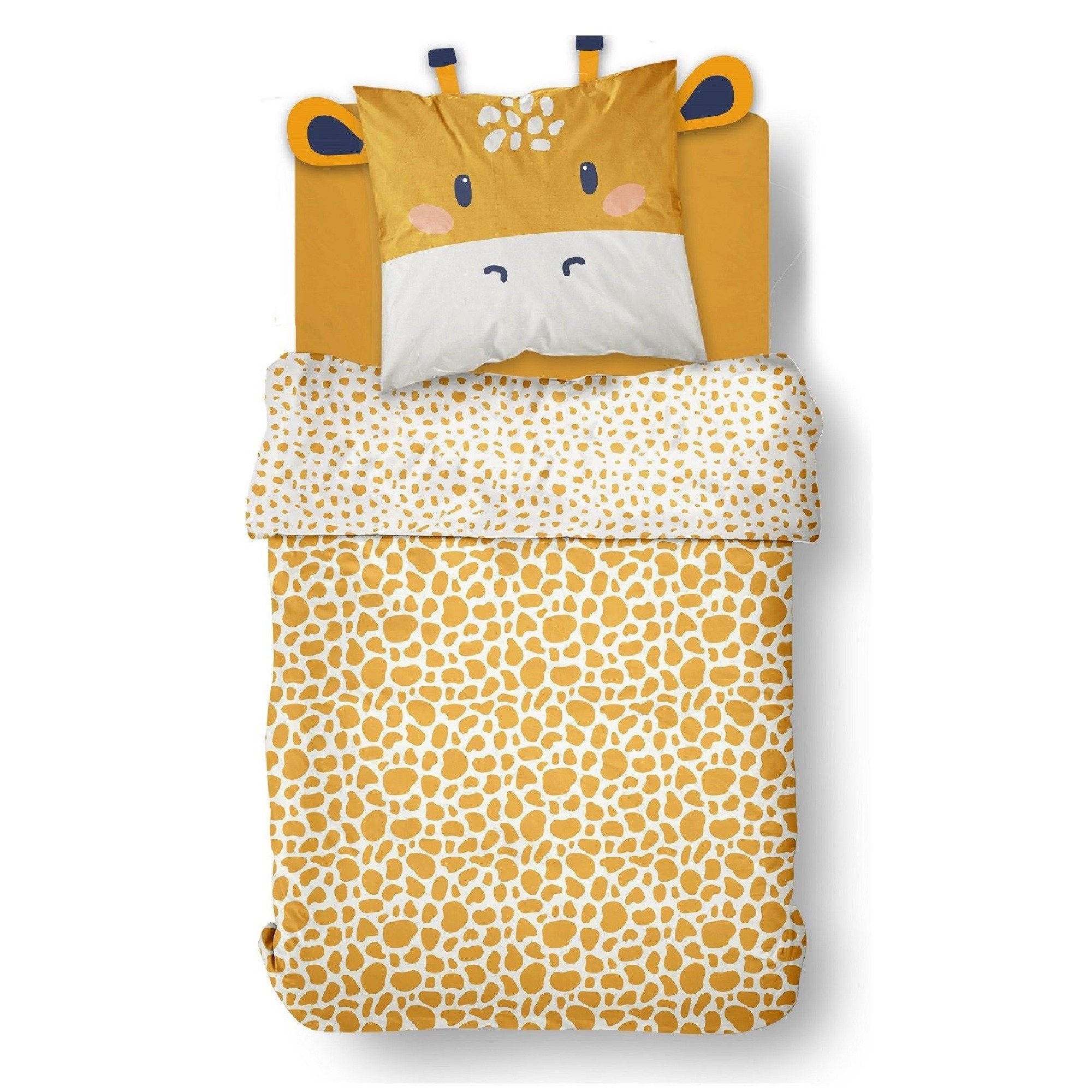 Familando Kinderbettwäsche Gelbe Giraffe 135x200 80x80 günstig online kaufen