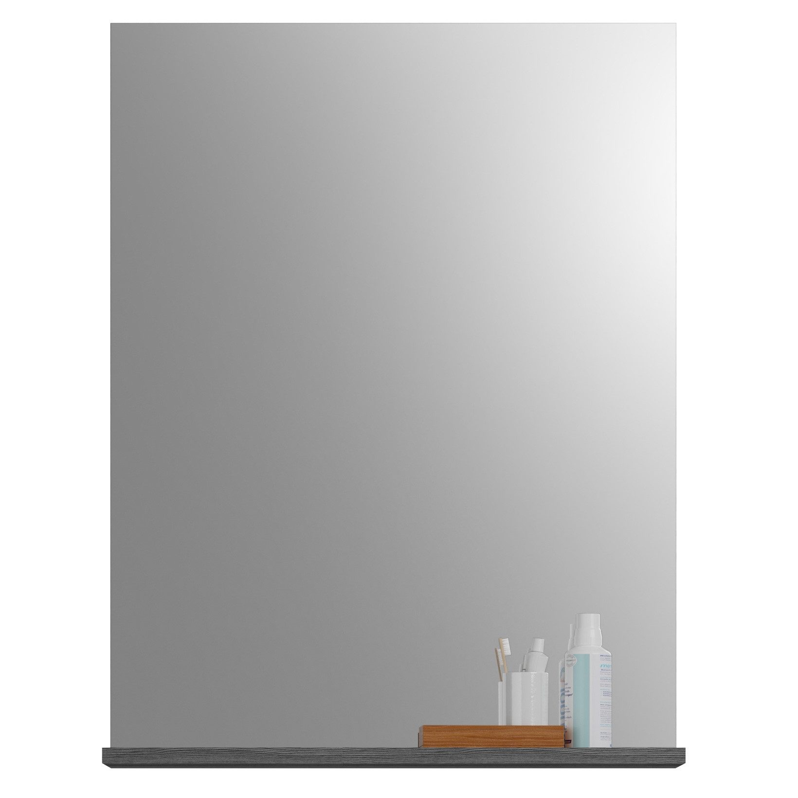 Newroom Spiegel Rauchsilber 60 cm, Spiegel Rauchsilber Spiegelglas Modern Wandspiegel Schminkspiegel Bad