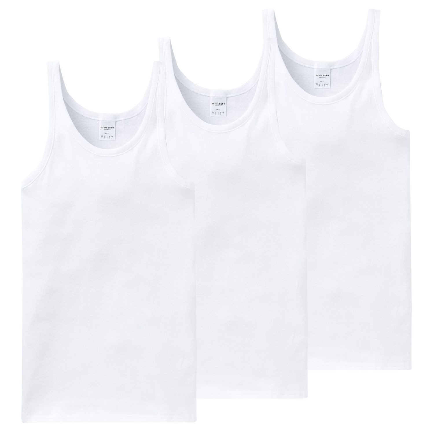 Schiesser Unterhemd Basic (3-St) schlichtes Basic-Unterhemd in Top-Markenqu günstig online kaufen