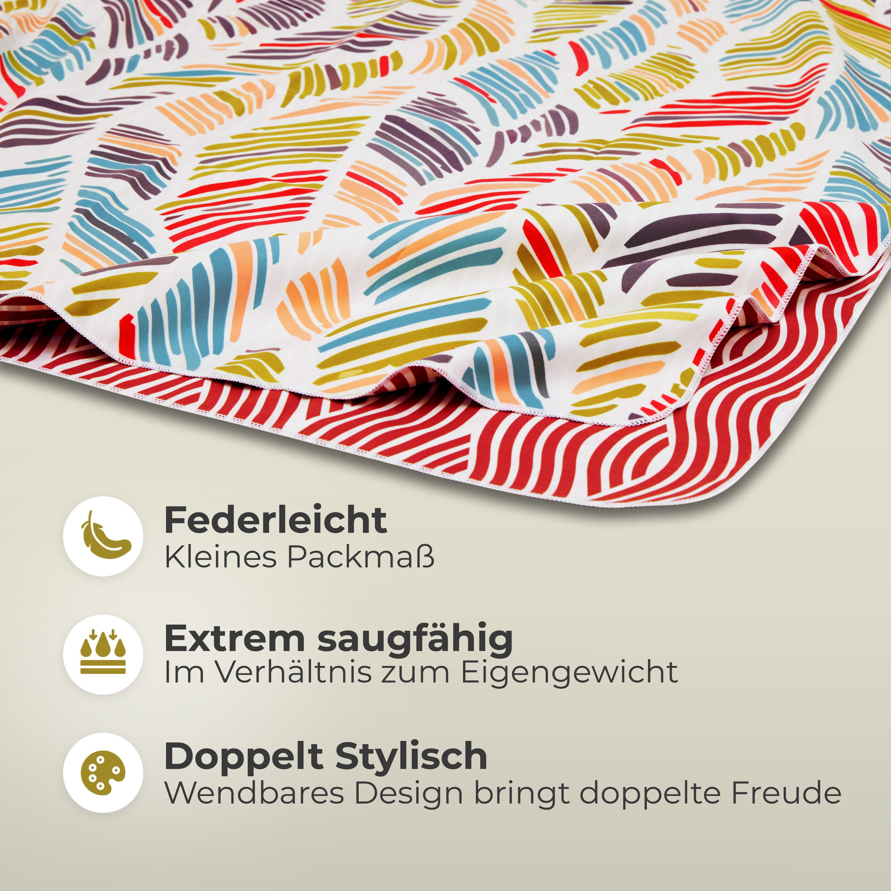 NirvanaShape Strandtuch Reise Handtuch Strandtuch XXL - Strandhandtuch, Mikrofaser Badetuch