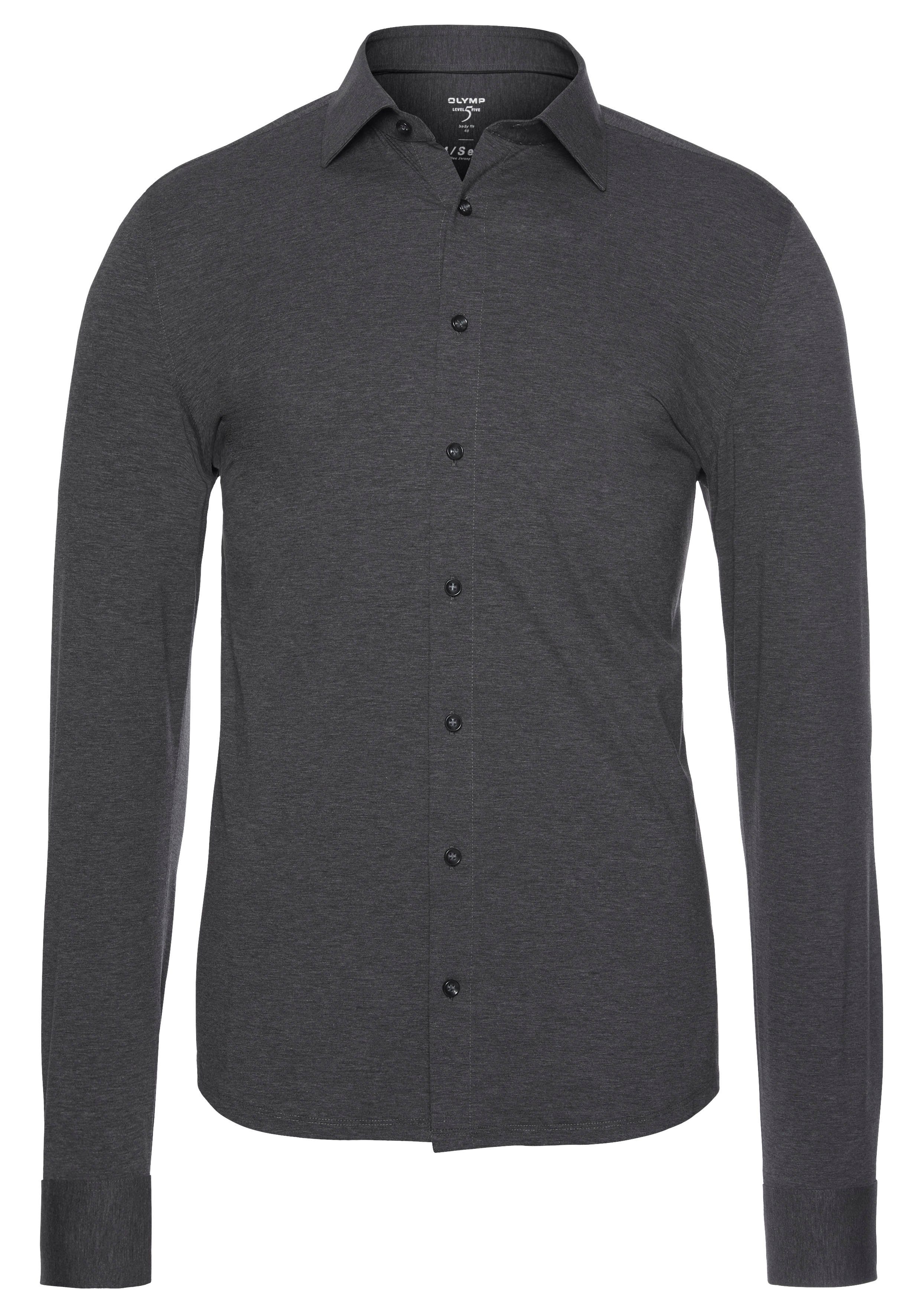 OLYMP Businesshemd Level Five body fit Jerseyshirt in Jersey Qualität – Bild 5 von 5