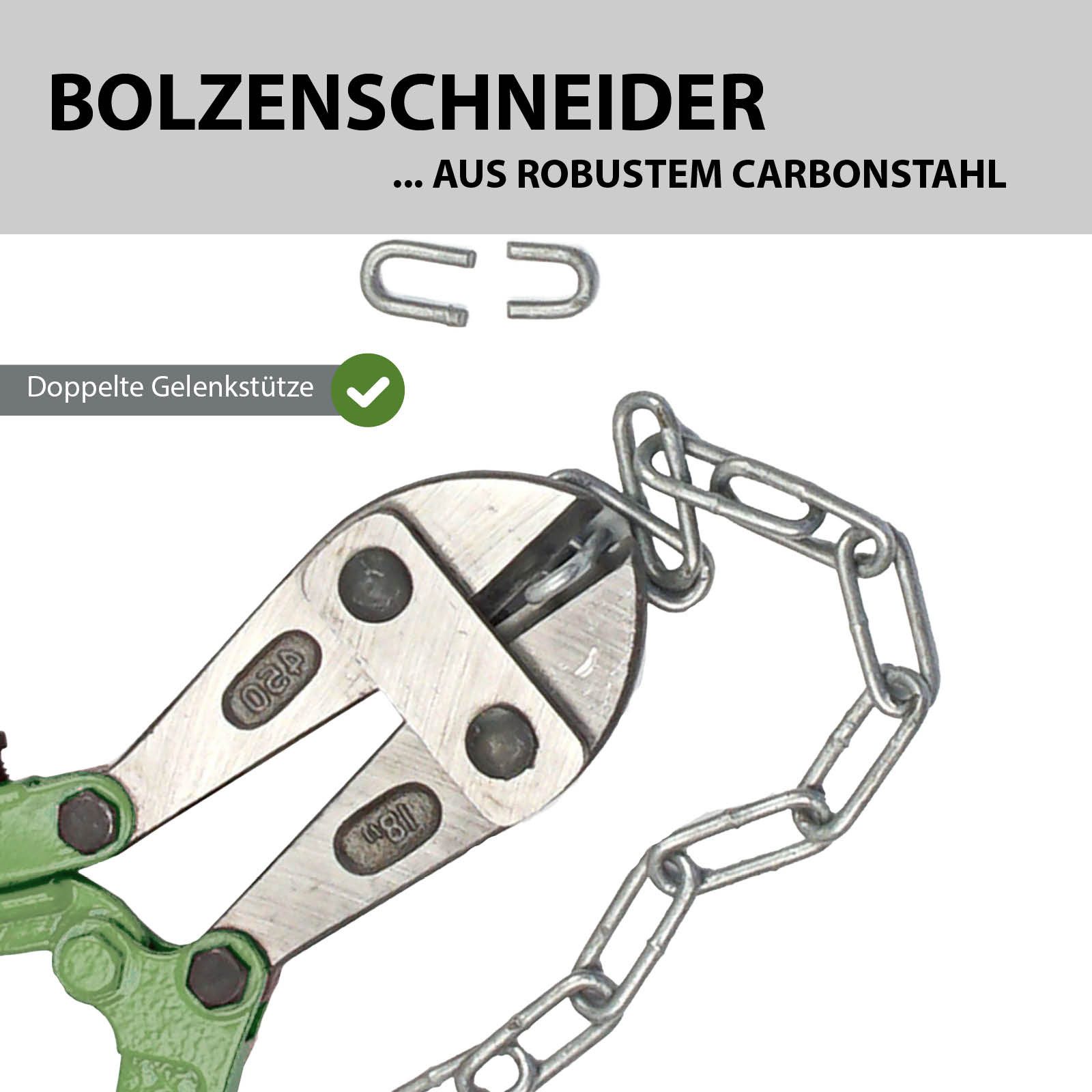 TRUTZHOLM Bolzenschneider Bolzenschneider 470mm 18" Seitenschneider gehärtete Backen Stahlschere, (Artikel, 1-tlg), leicht und handlich
