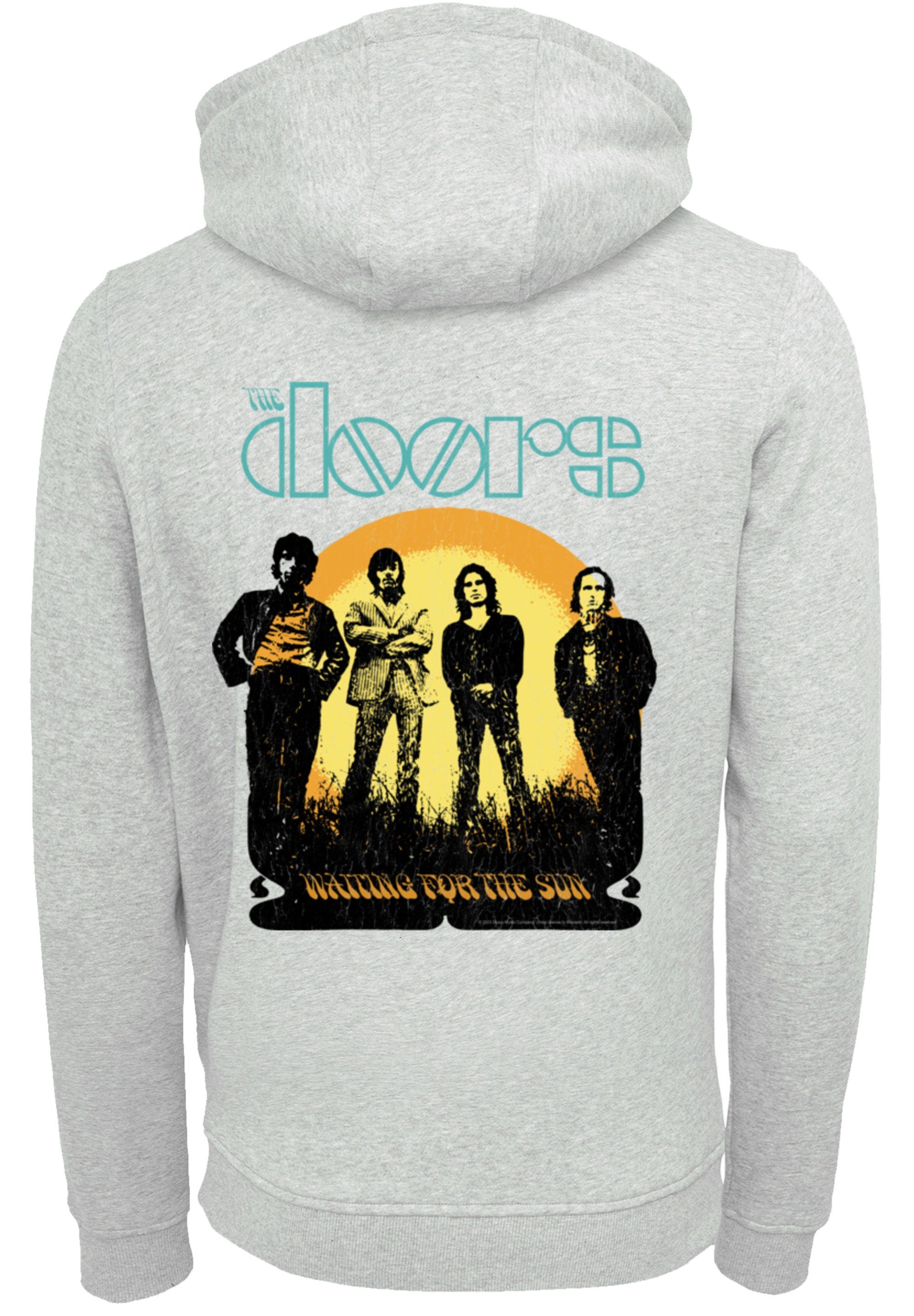 the Hoodie F4NT4STIC Band Logo Premium Qualität, The Doors grey Band, for Sun heather Music Waiting