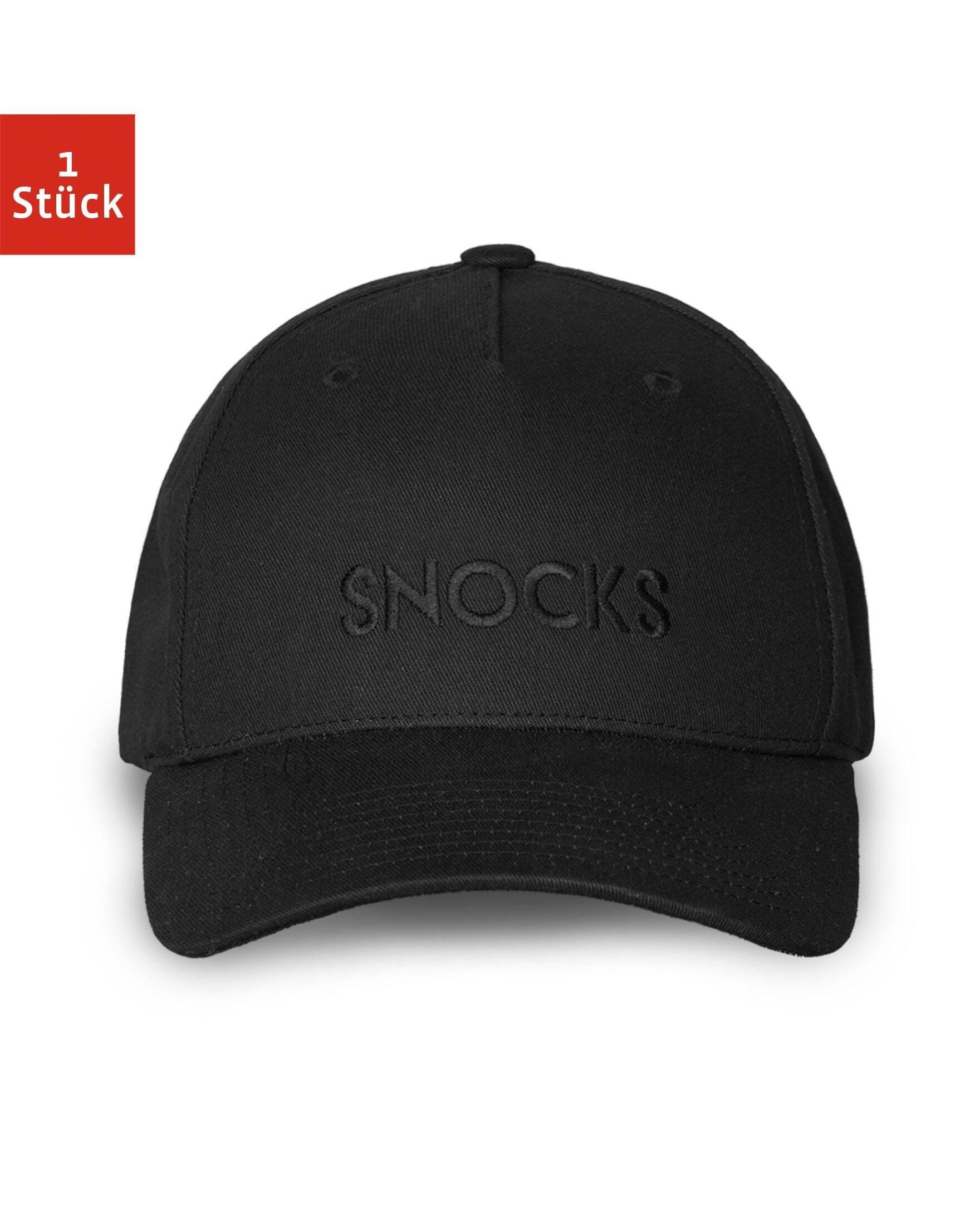 Base Logo Fitted Cap mit größenverstellbar Baseballmütze Snapback SNOCKS Cap SNOCKS