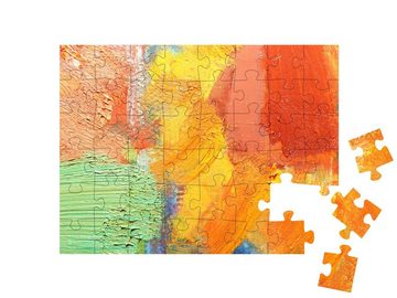 puzzleYOU Puzzle Künstler Ölgemälde mehrfarbige Nahaufnahme, 48 Puzzleteile, puzzleYOU-Kollektionen