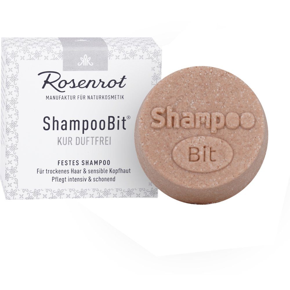 Rosenrot Haarshampoo Festes Shampoo Kur duftfrei, 55 g