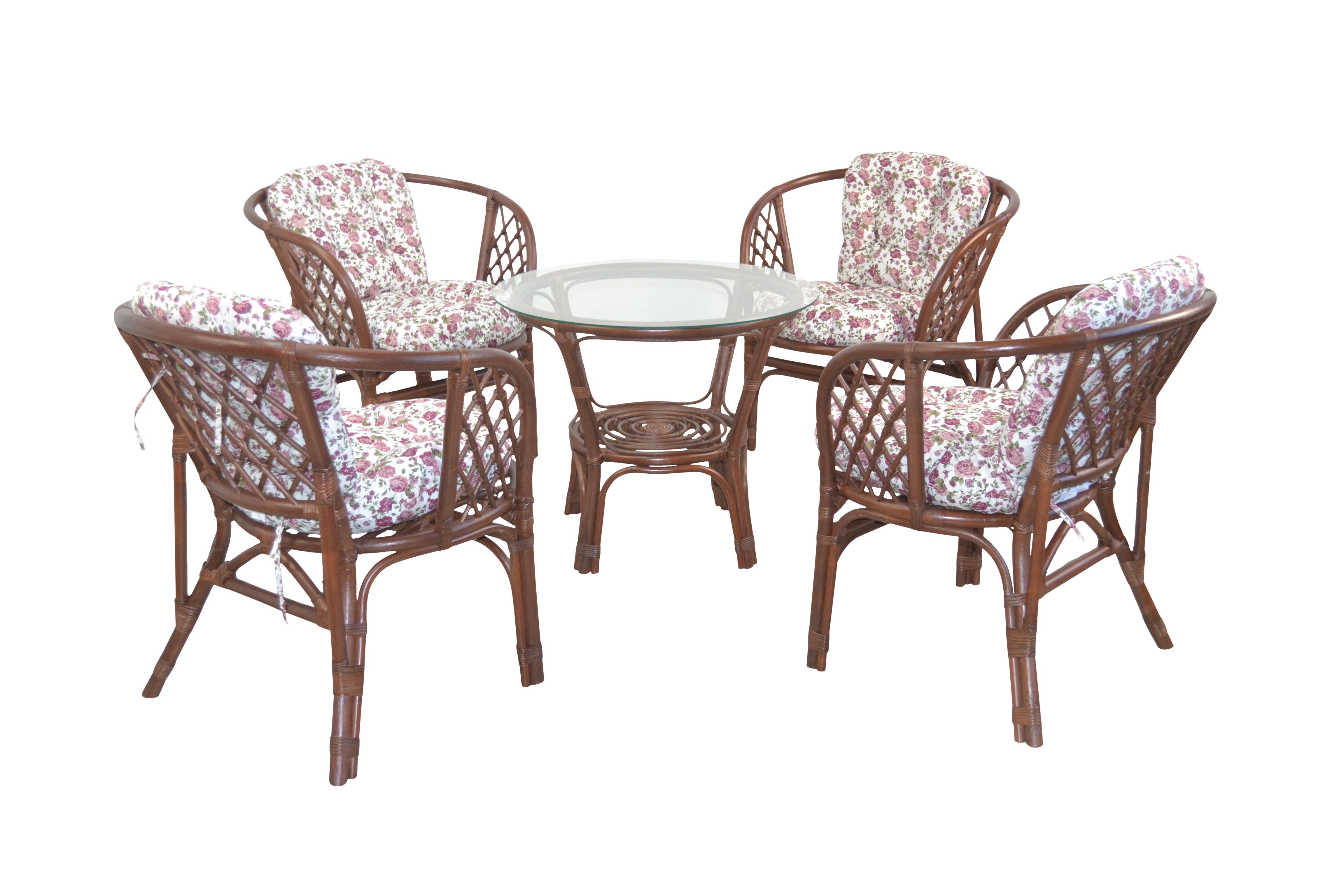 moebel-direkt-online Sitzgruppe 5tlg. Rattansitzgruppe, 4 Sessel, 1 Tisch, (Spar-Set, 4Sessel, 1Tisch)