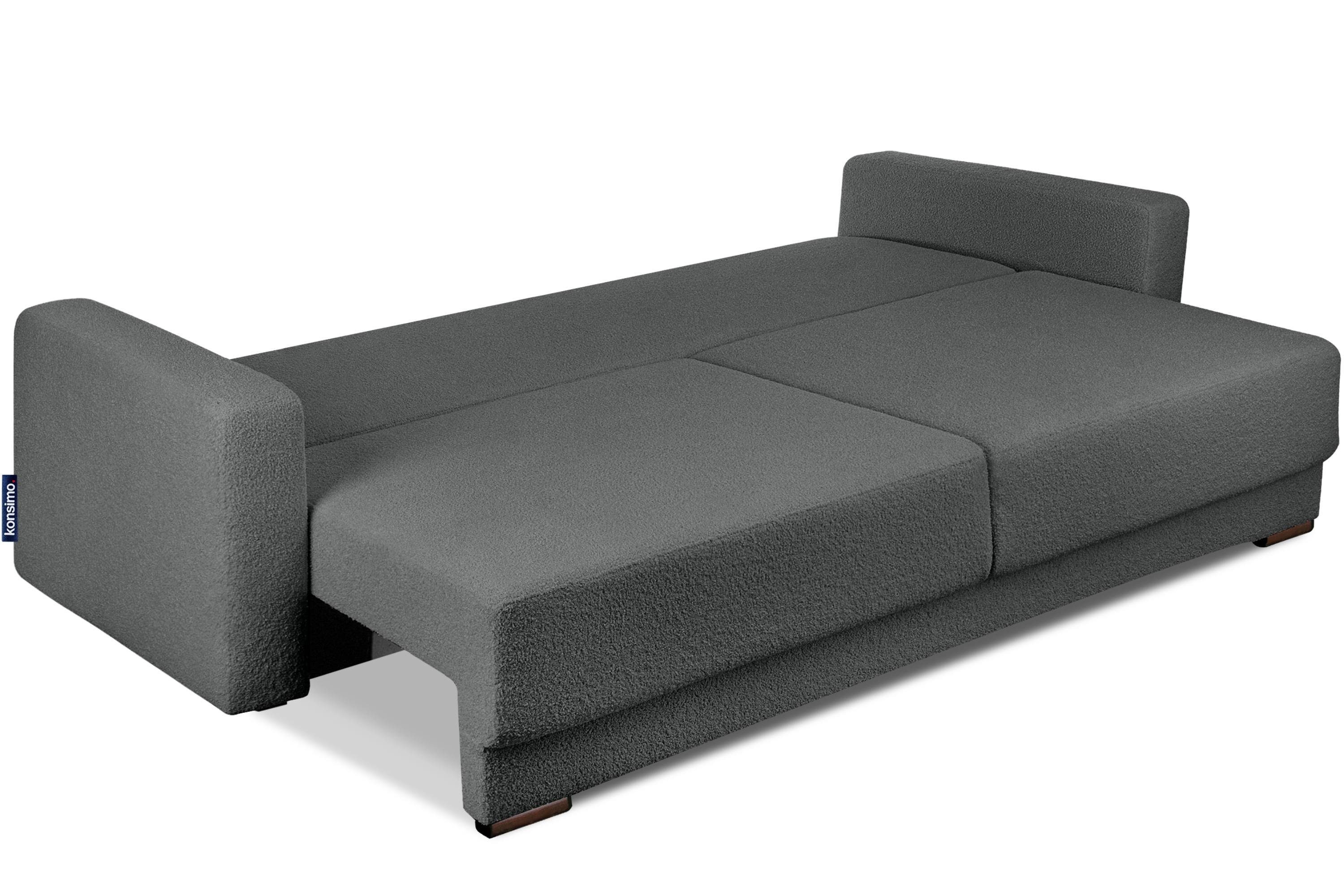 Bettkasten Sofa Schlafkomforts, des Garantie 3 und Konsimo Sitz- Schlaffunktion, Personen, RUVIS mit Schlafsofa