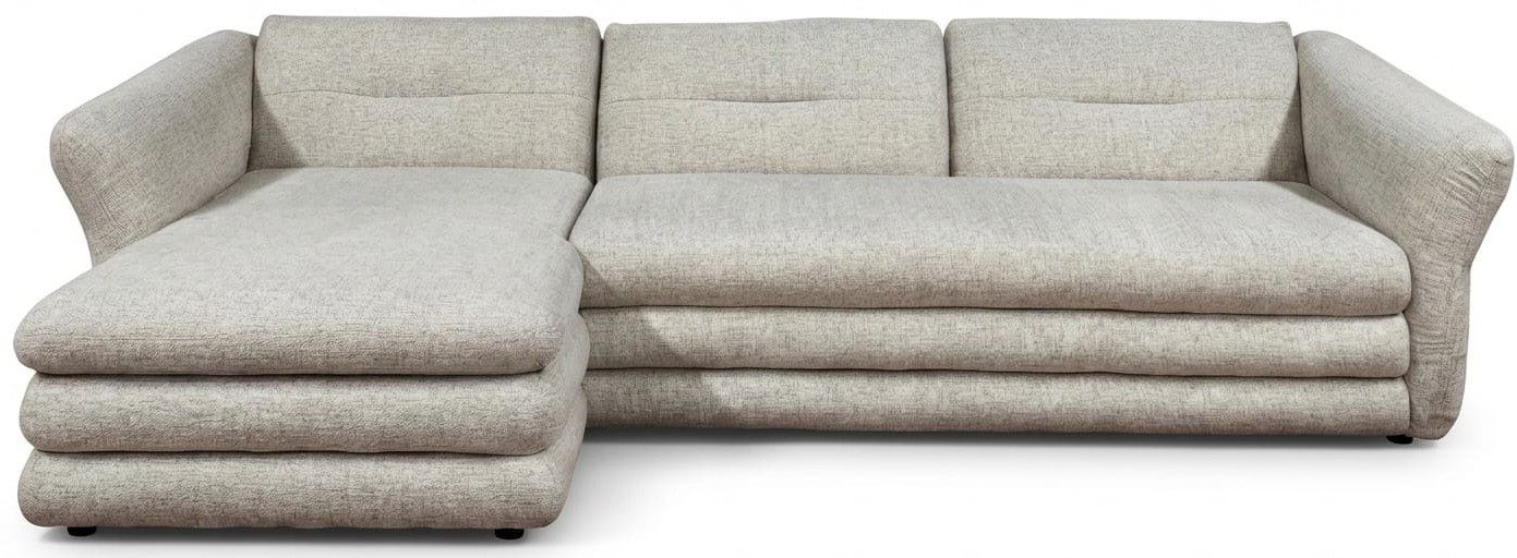 Xlmoebel Ecksofa Ecksofa L-Form Beige Modern Wohnzimmer weich bequem geräumig, 2 Teile