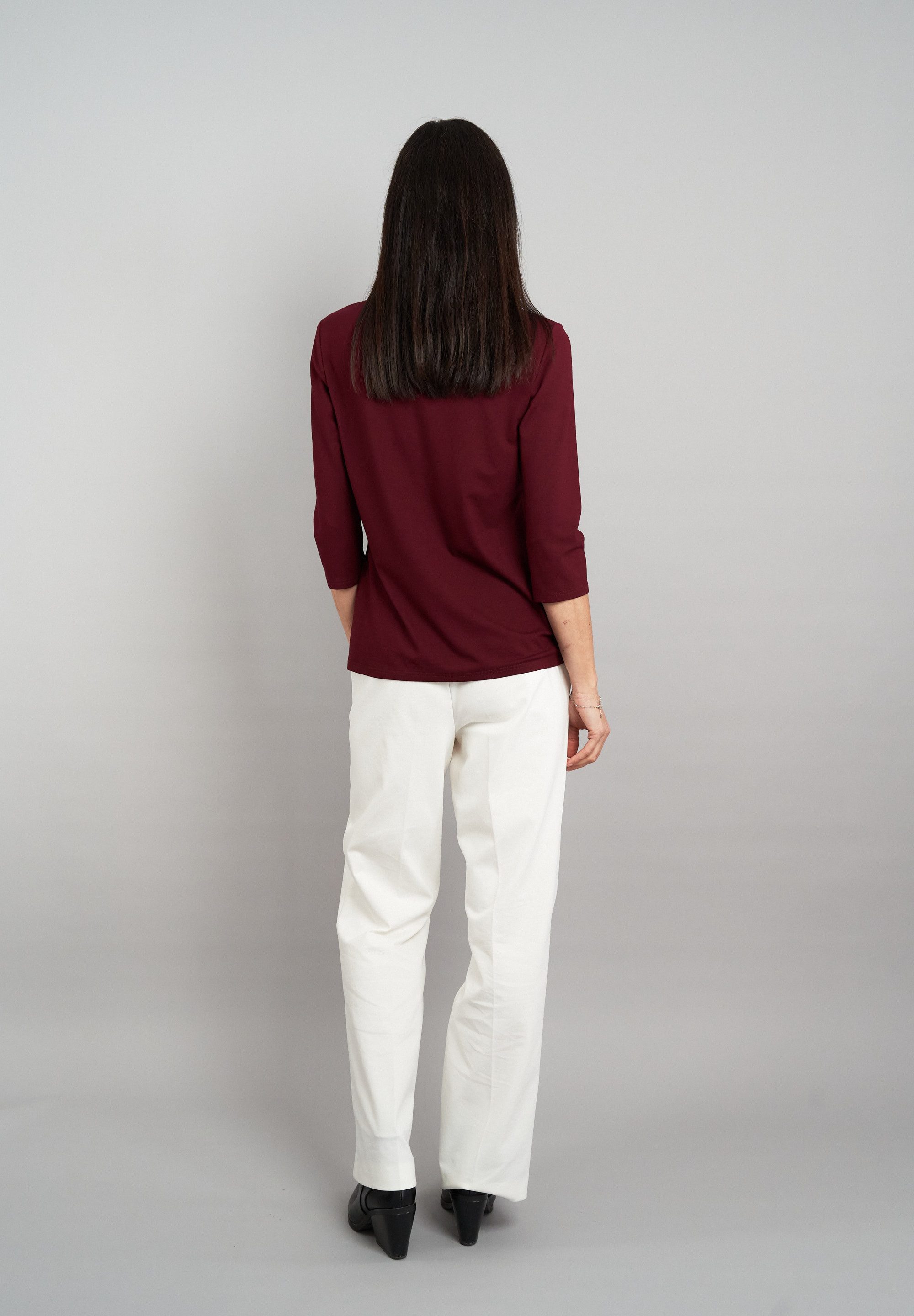 Seidel Moden 3/4-Arm-Shirt mit Raff-Detail vorne - MADE IN GERMANY