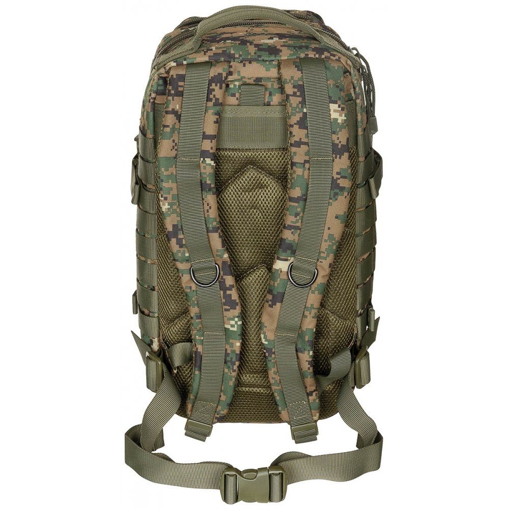 Rucksack, I, Assault US Wanderrucksack woodland (Packung) digital MFH