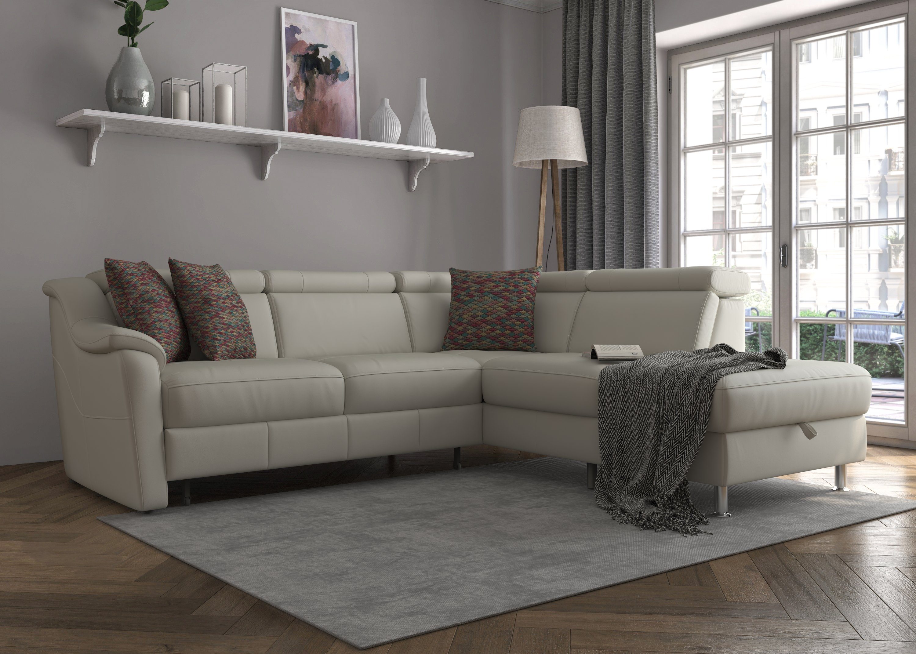 sit&more Ecksofa Freetown L-Form, inklusive Kopfteilverstellung und komfortablem Federkern